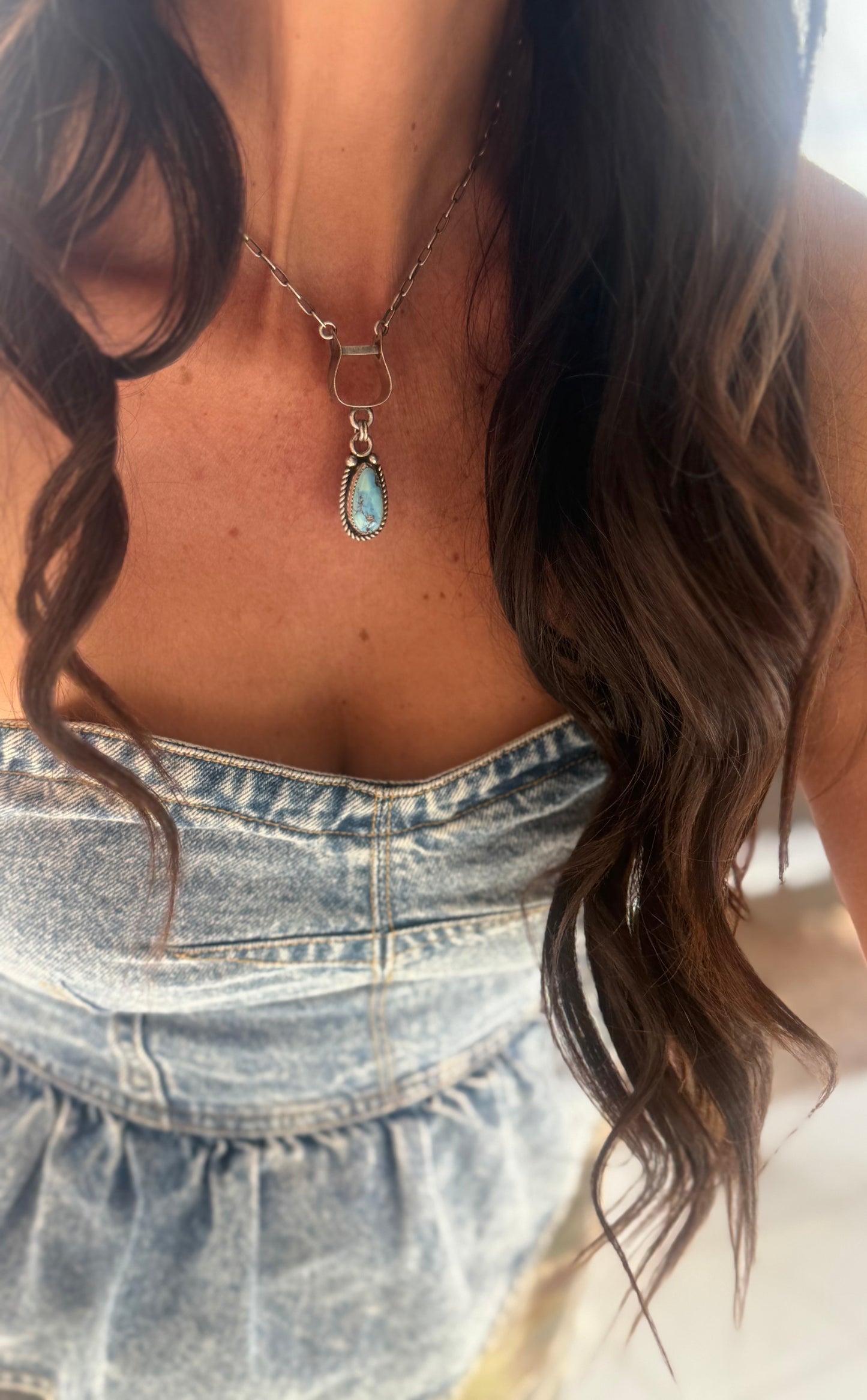 Golden Hills Stirrup Necklace