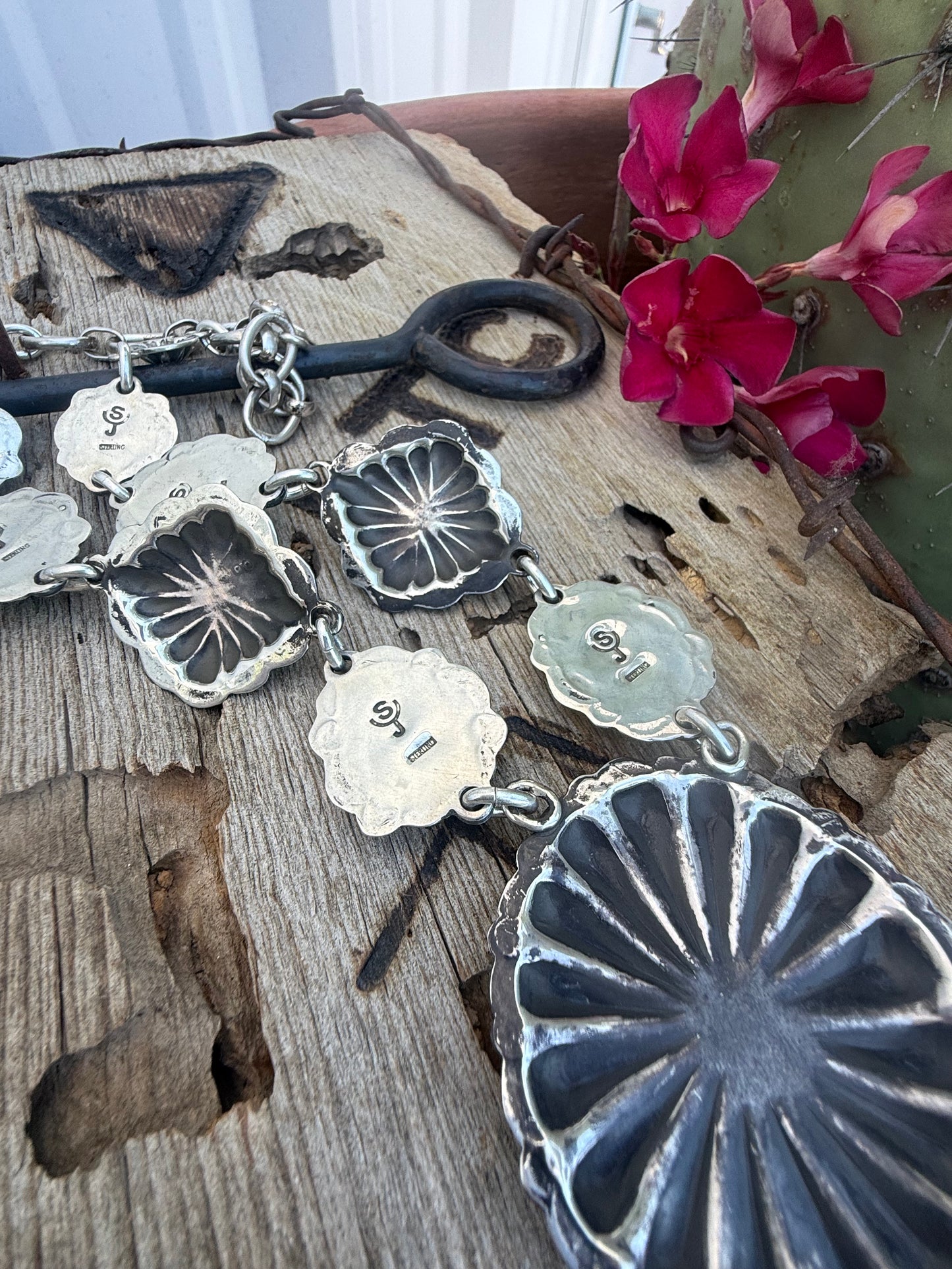 Turquoise Mountain Concho Necklace