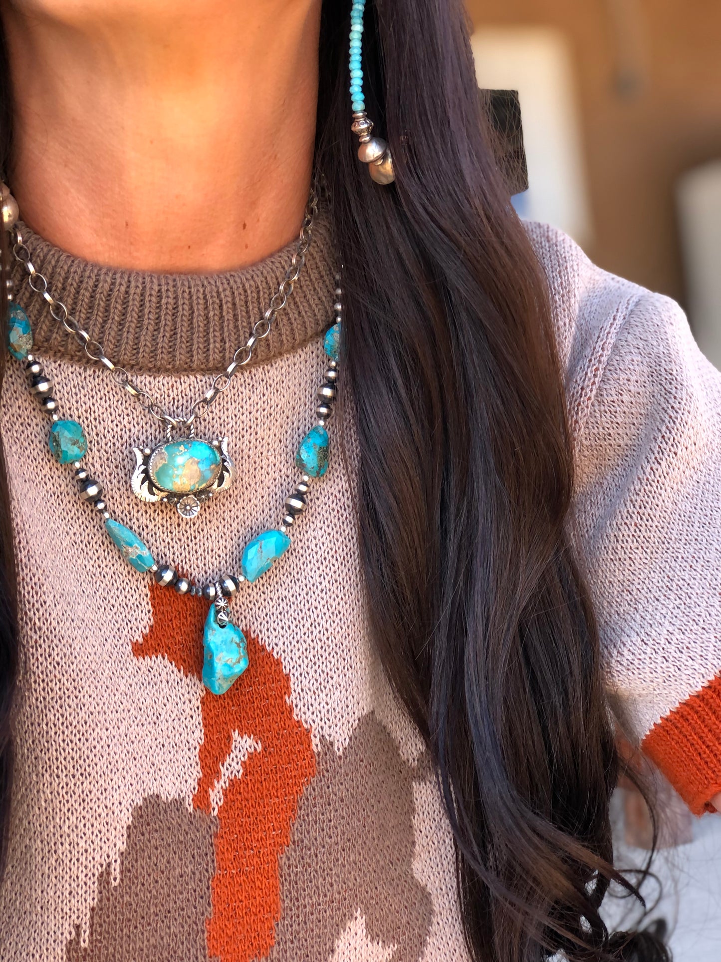 Fox Mine Faceted Turquoise Necklace**SALE