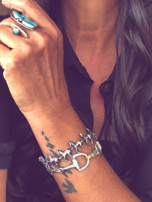 Sterling Horse Link Bracelet