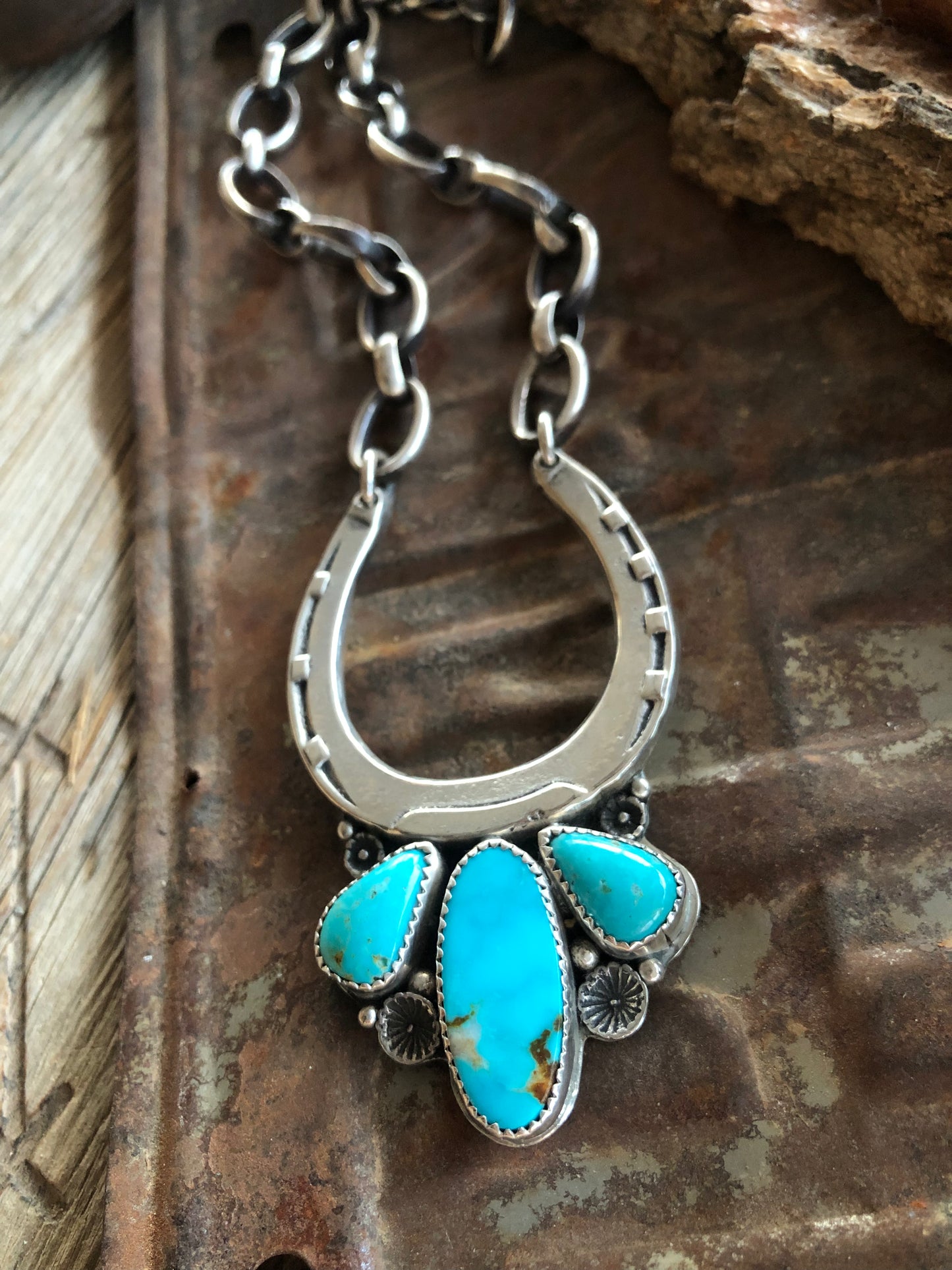 Turquoise Horseshoe Necklace**SALE
