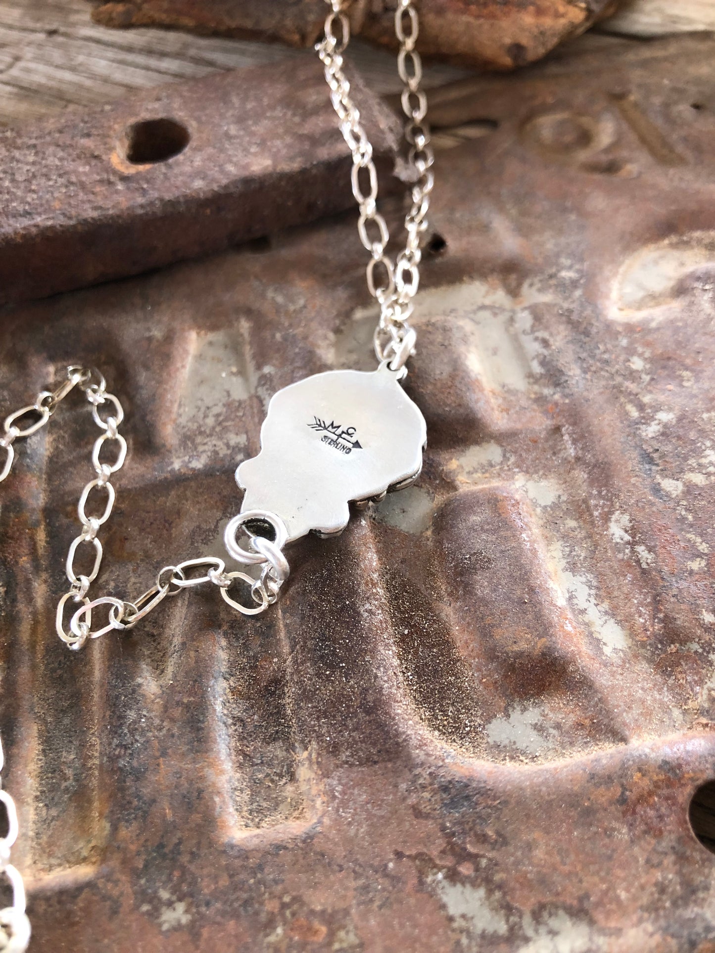 Horse Head & Pearl Lariat Necklace