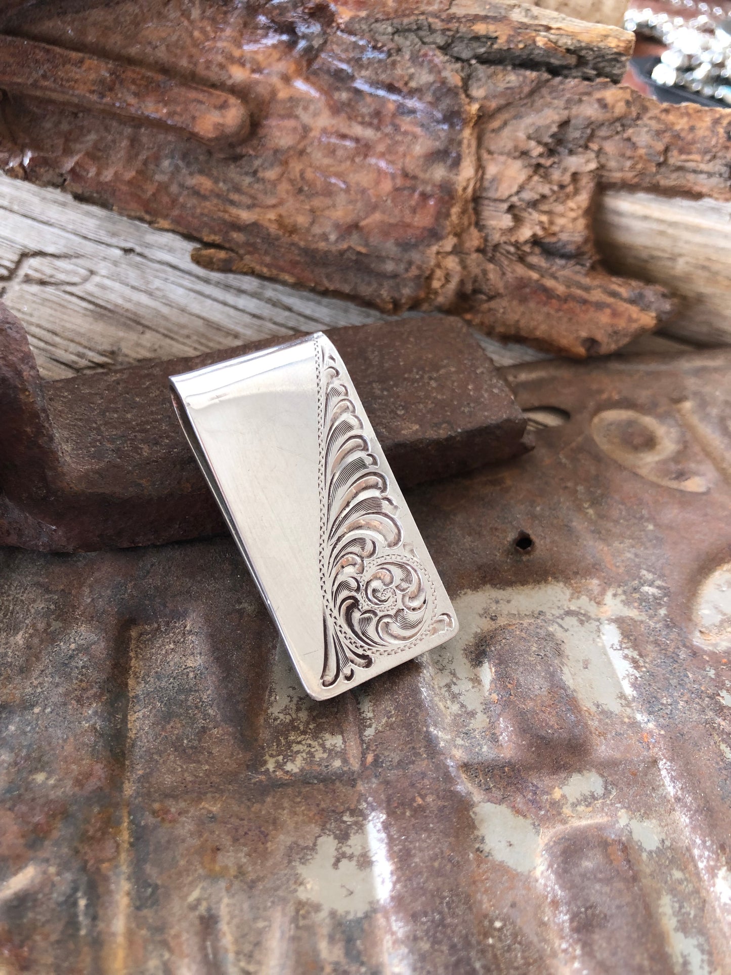 Engraved Sterling Silver Money Clip