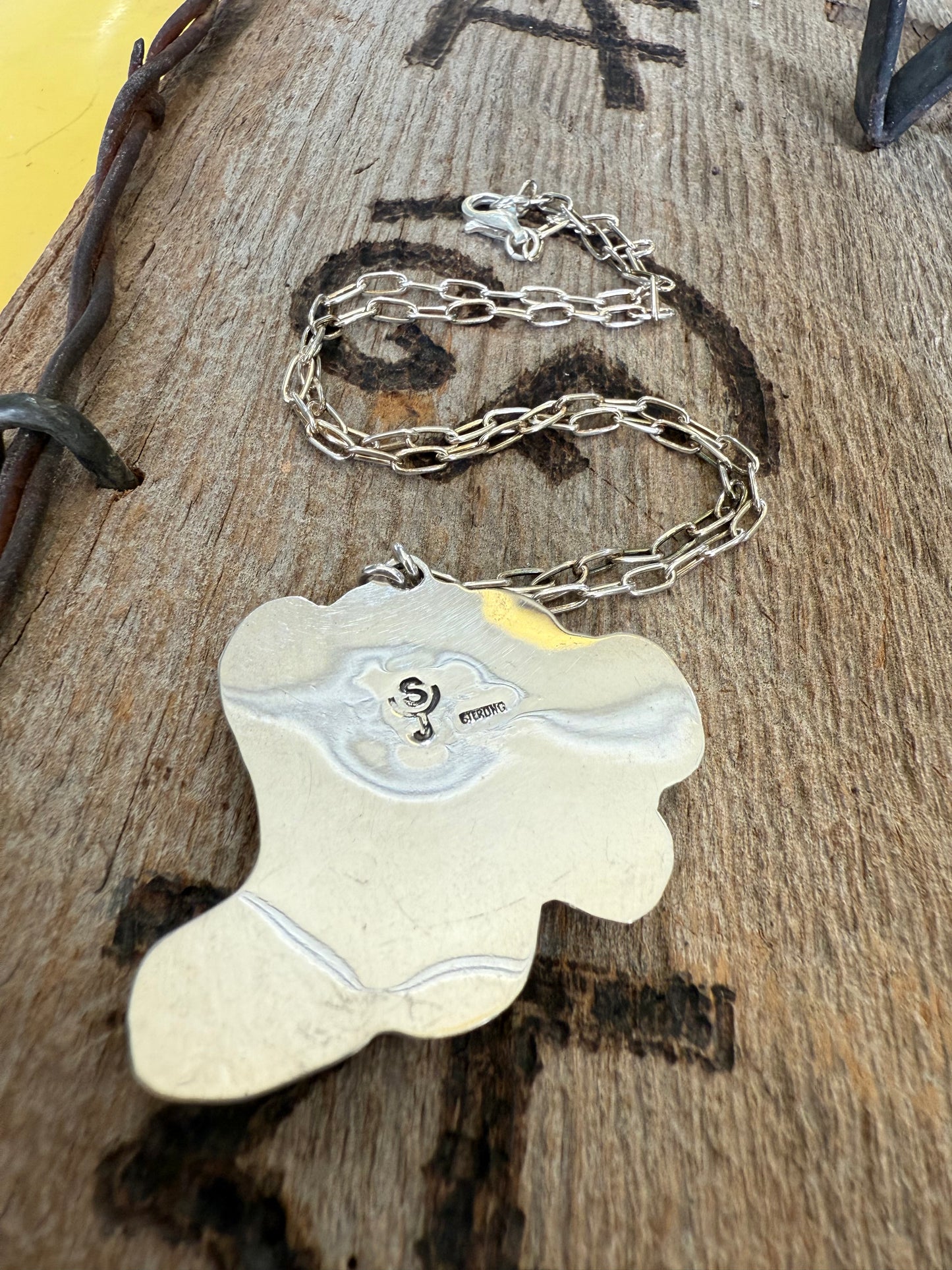Pipestone & White Buffalo Boot Necklace