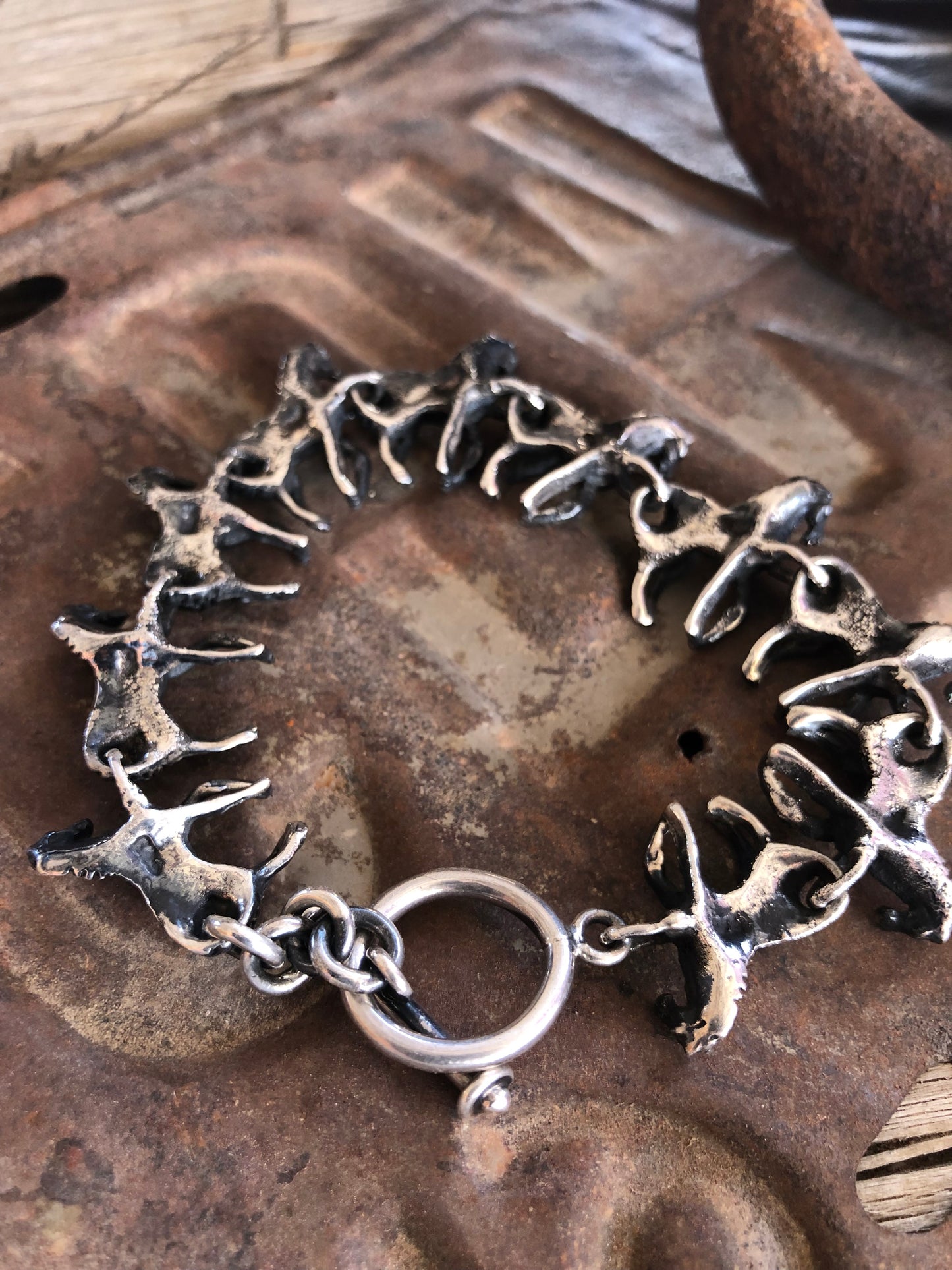 Sterling Horse Link Bracelet