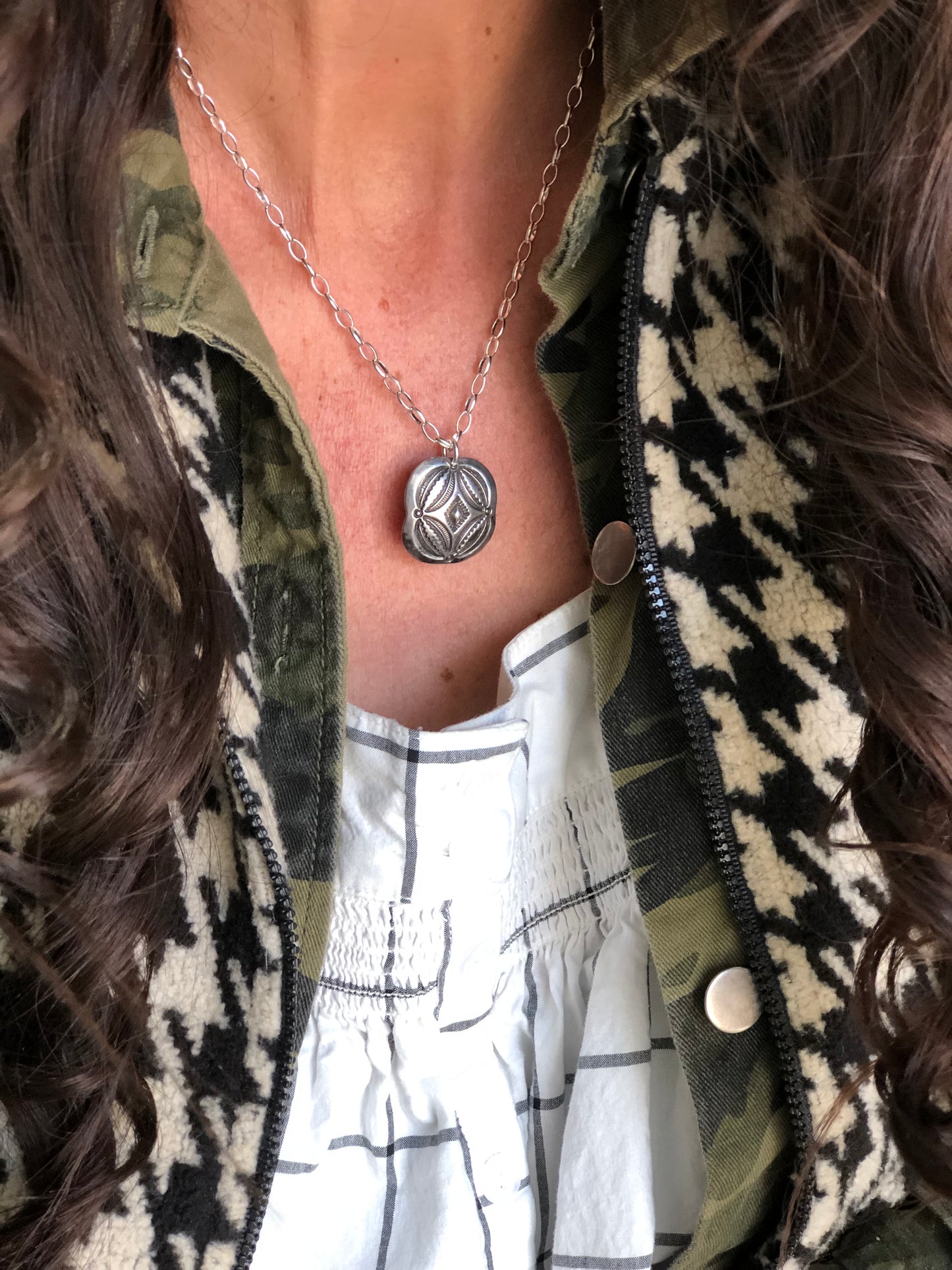Sterling Concho Necklace