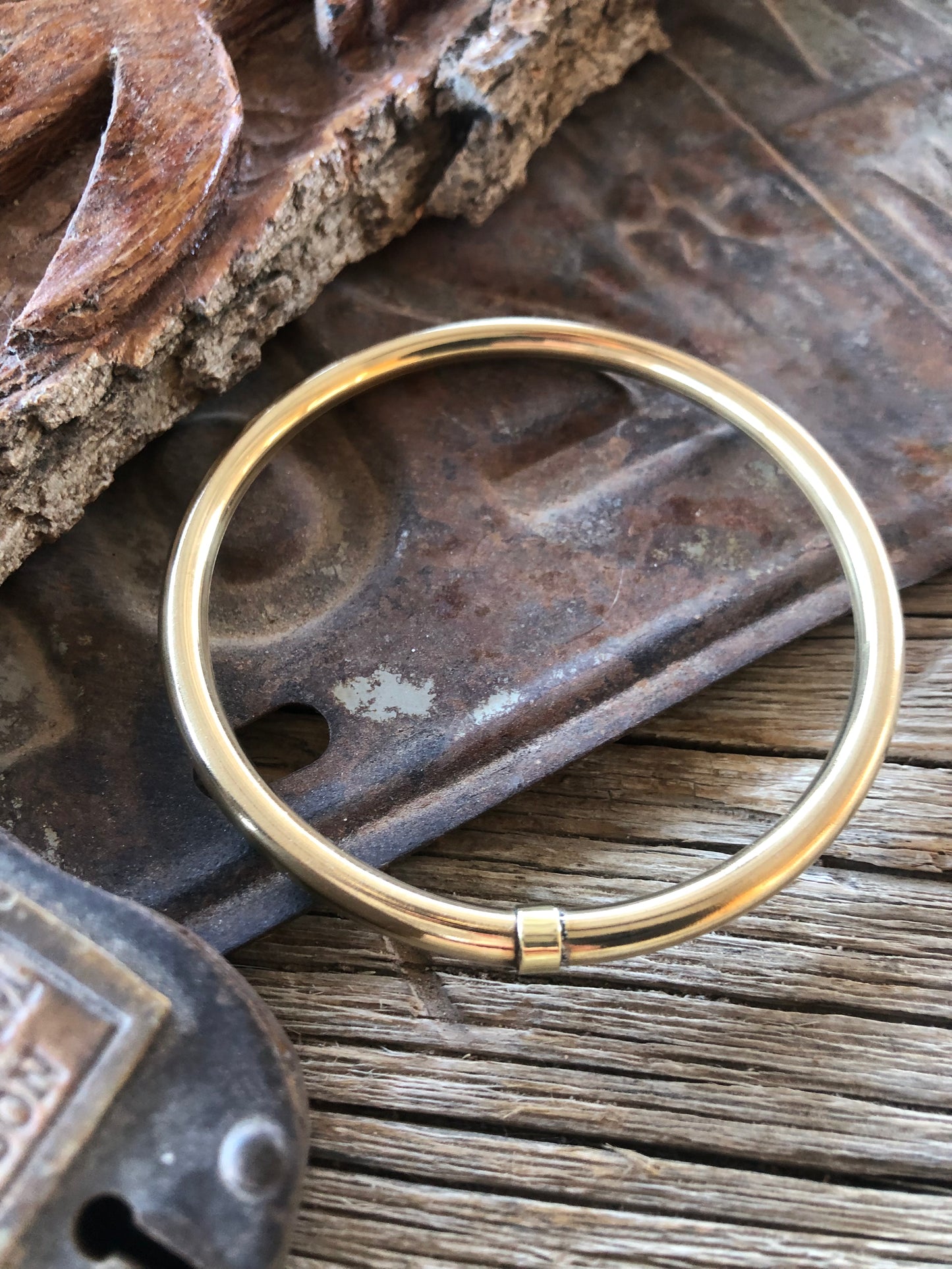 Solid Brass Bangle Trio