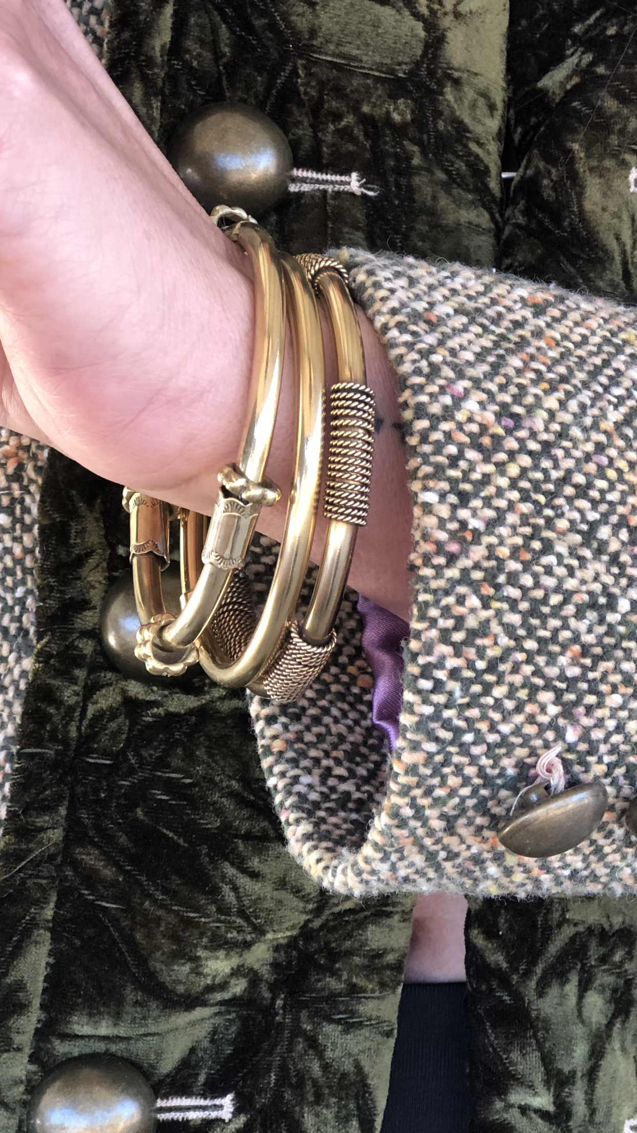 Solid Brass Bangle Trio