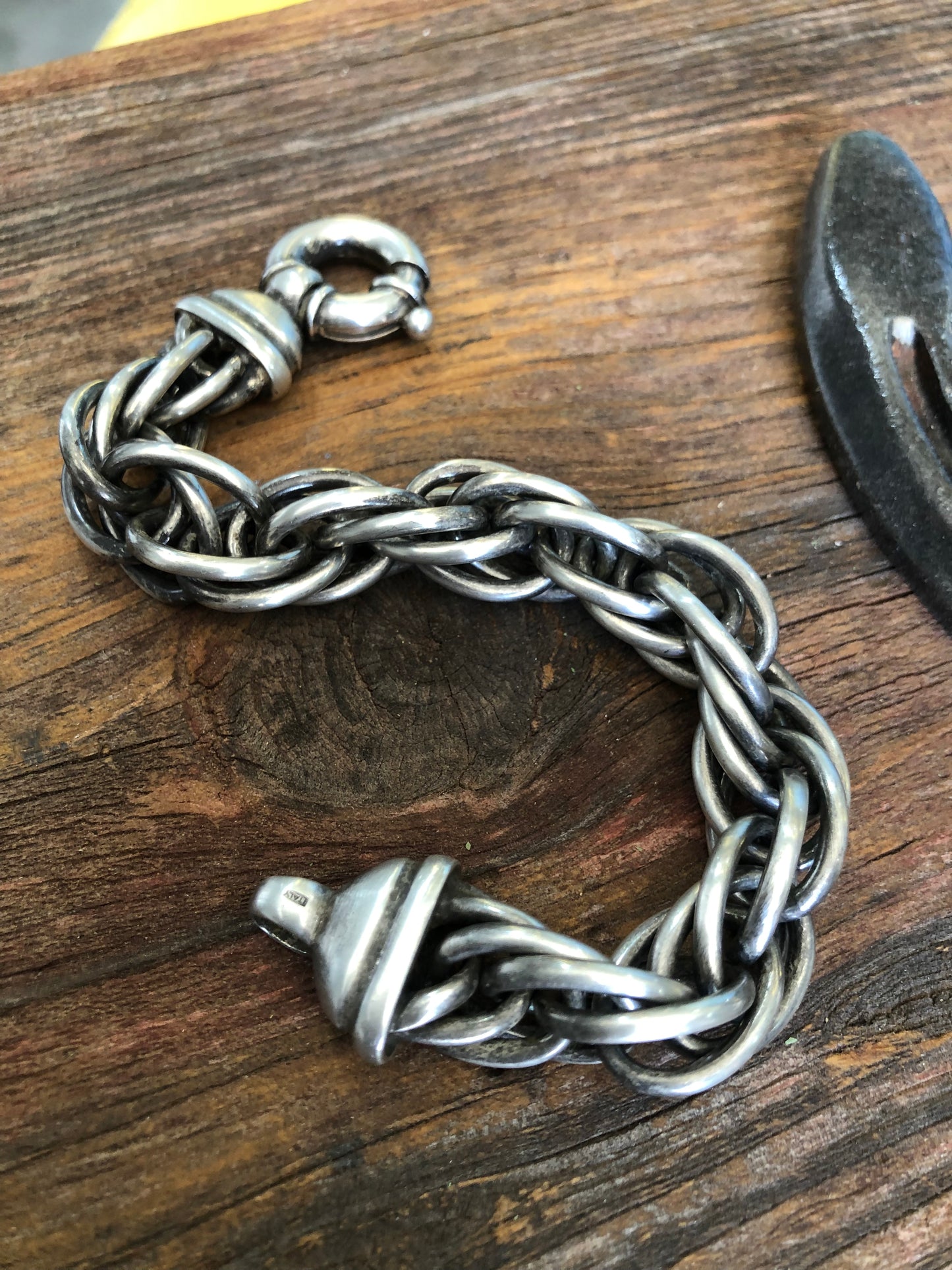 Vintage Heavy Rope Twist Chain Bracelet