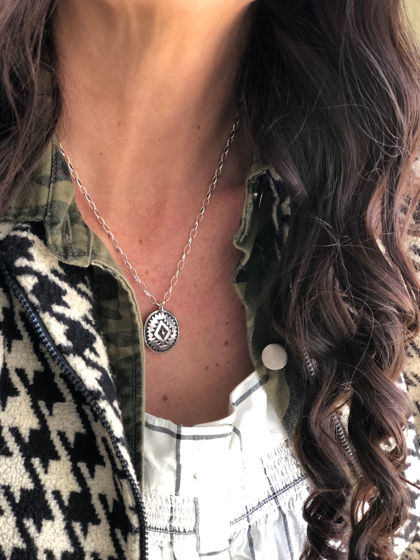 Sterling Concho Necklace