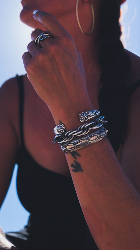 Vintage Heavy Rope Twist Chain Bracelet