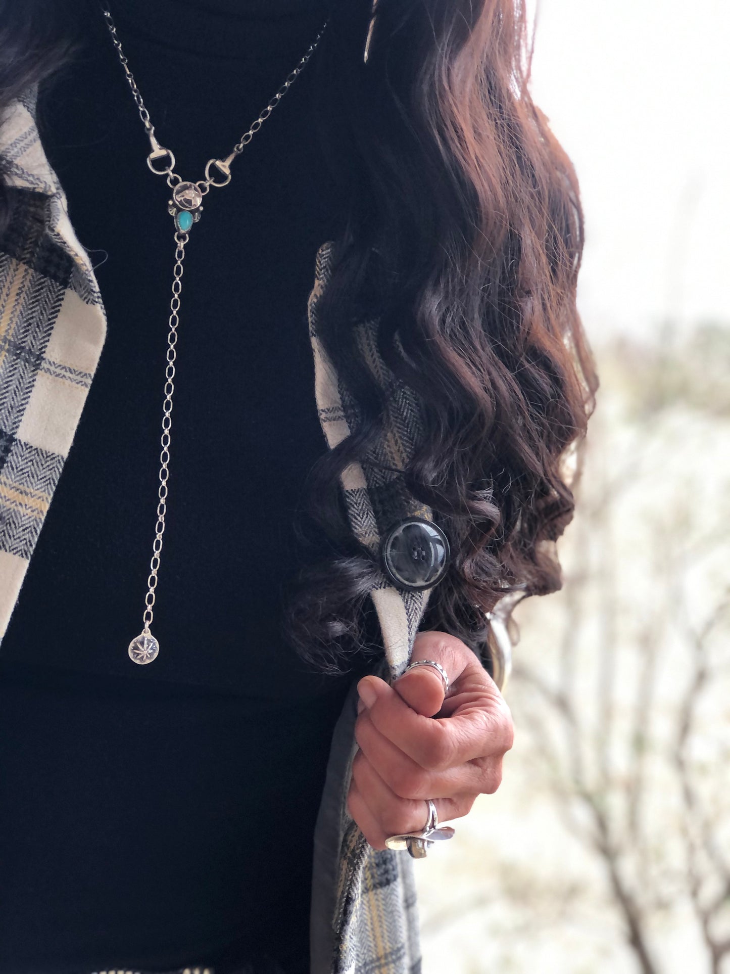 Horse Head/Snaffle Bit Lariat Necklace