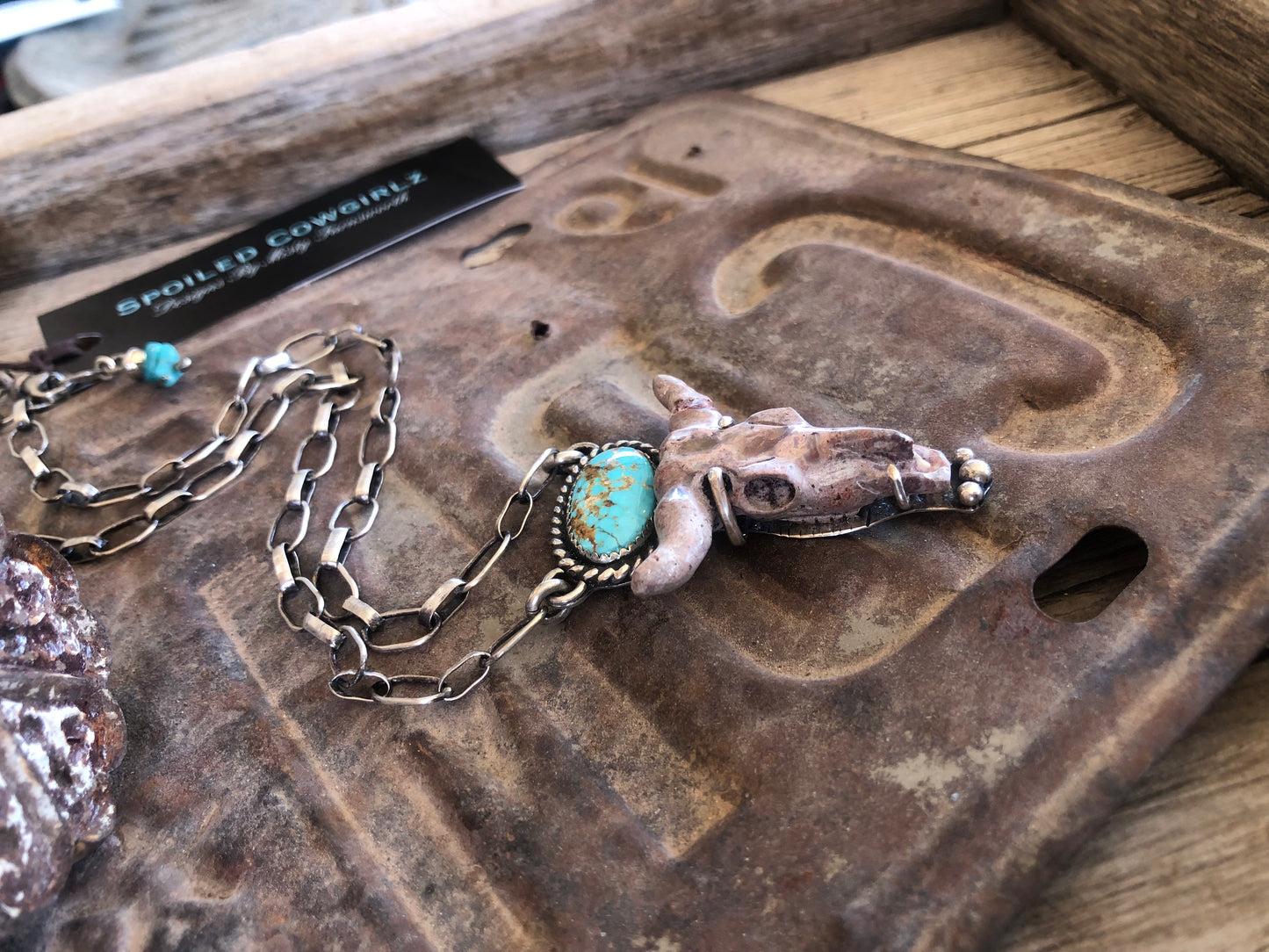 Fire Opal Take No Bull Necklace