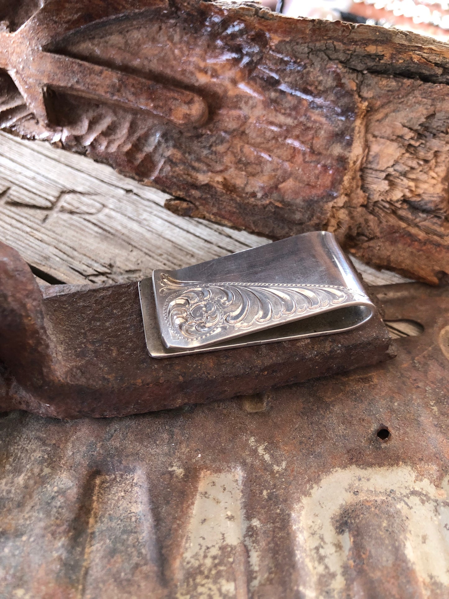 Engraved Sterling Silver Money Clip