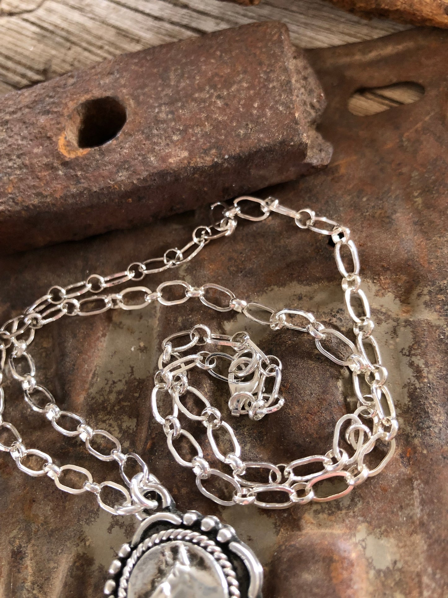 Horse Head & Pearl Lariat Necklace