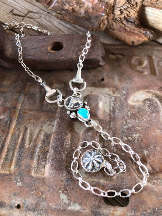 Horse Head/Snaffle Bit Lariat Necklace
