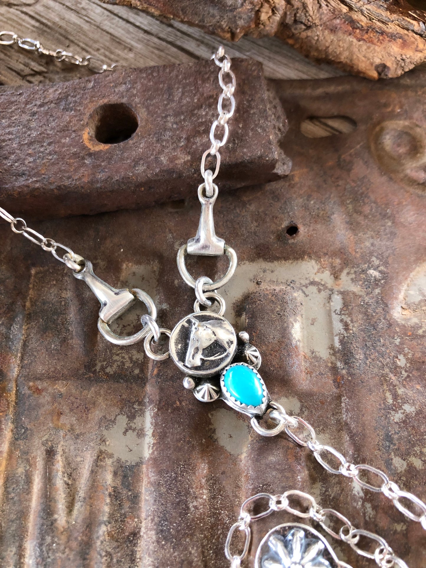 Horse Head/Snaffle Bit Lariat Necklace