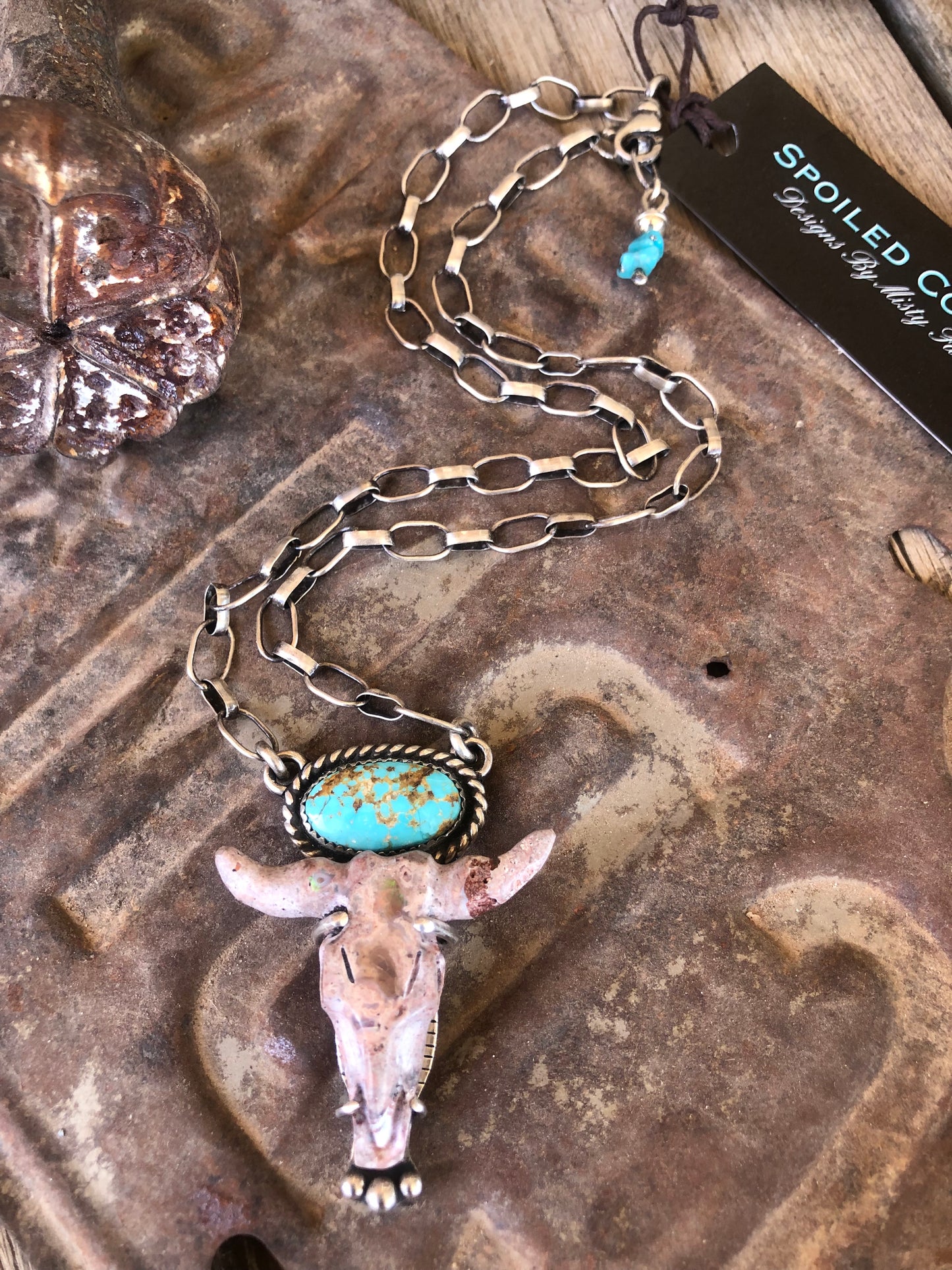 Fire Opal Take No Bull Necklace