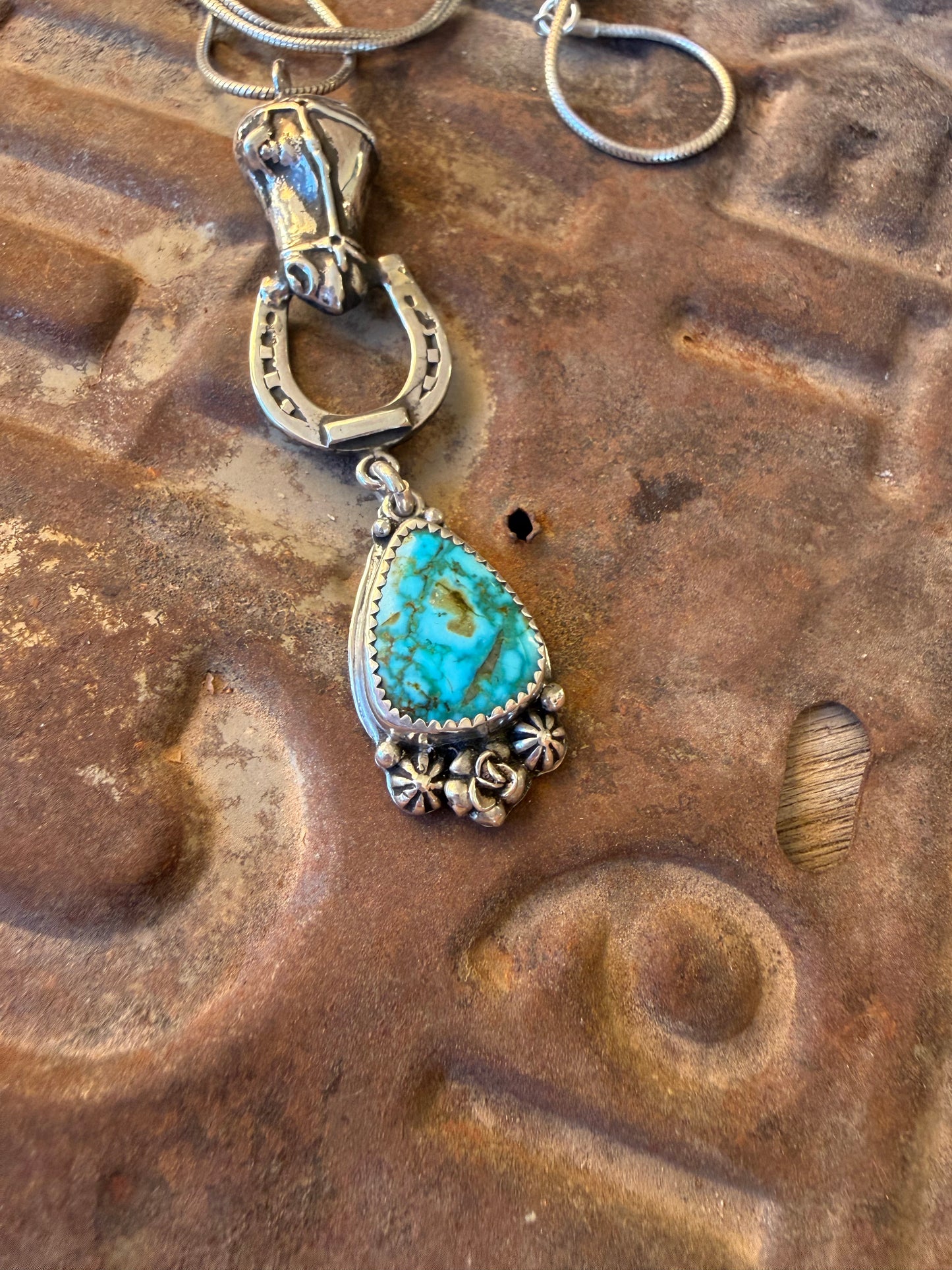 Halter Horse Rising Phoenix Turquoise Necklace