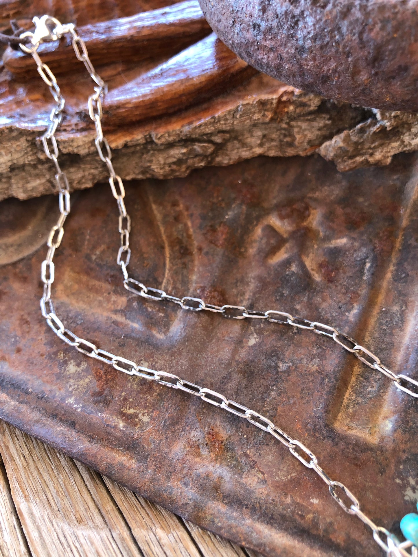 Sterling & Turquoise Beaded Bar Necklace