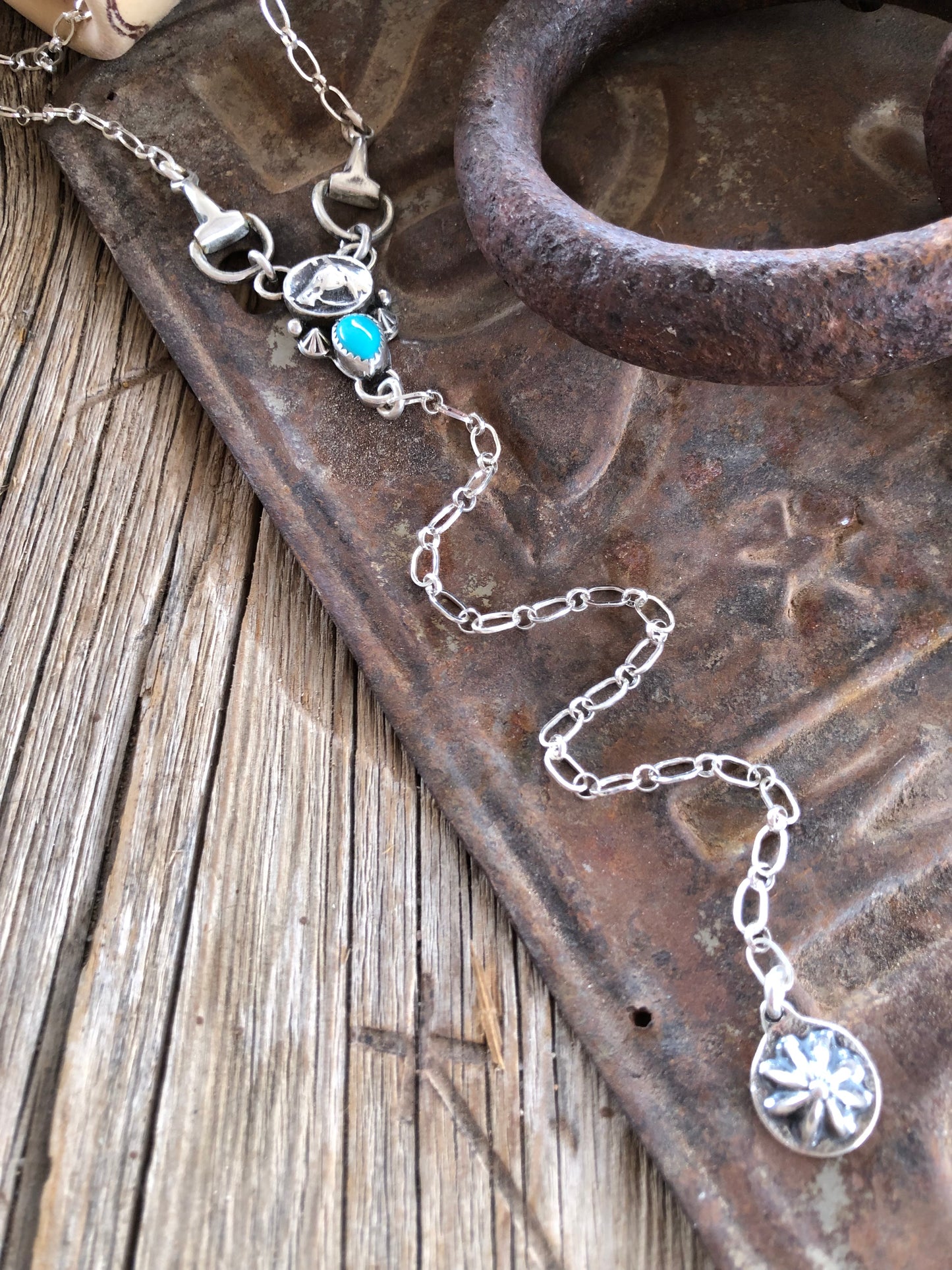 Horse Head/Snaffle Bit Lariat Necklace