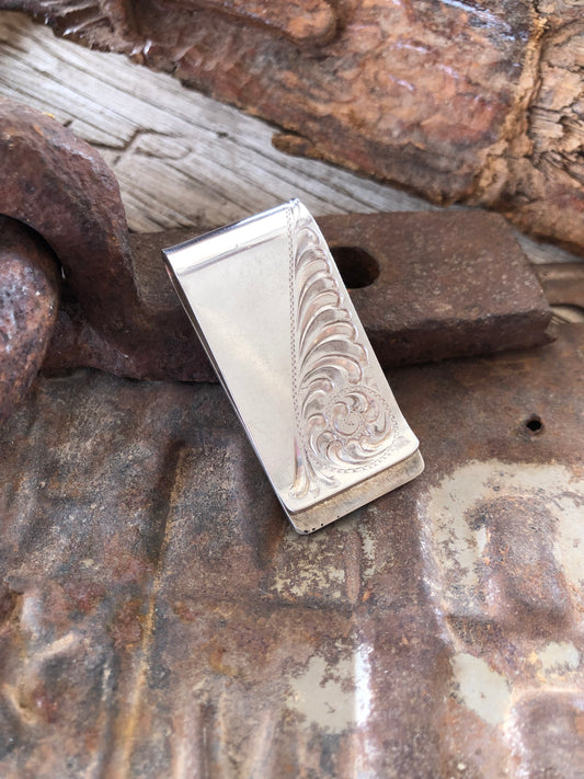Engraved Sterling Silver Money Clip