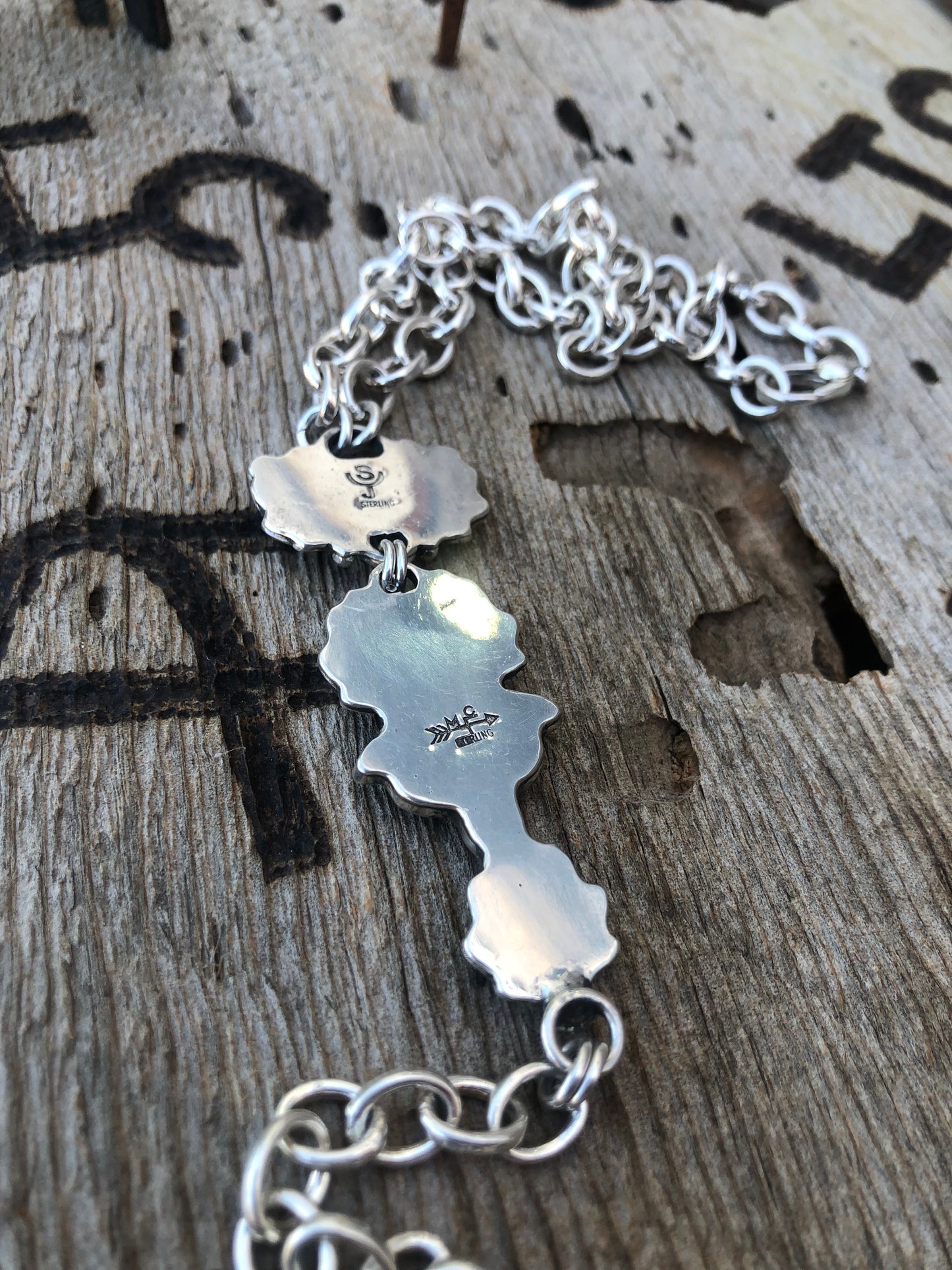 Turquoise Boot Stitch Lariat Necklace
