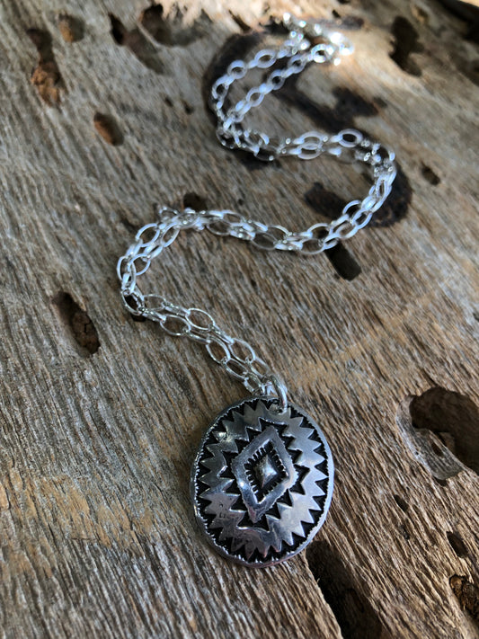 Sterling Concho Necklace