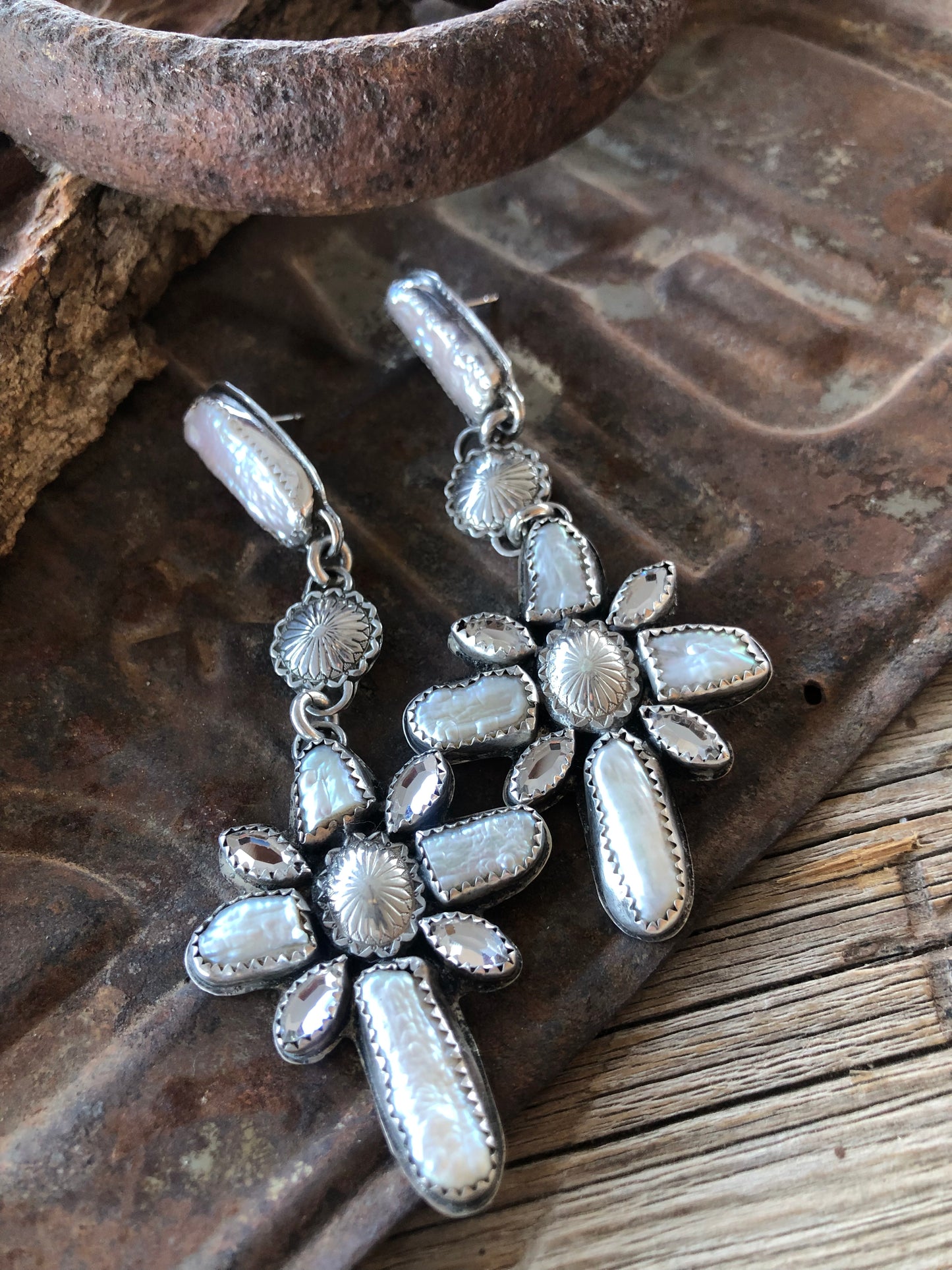 Pearl & Crystal Statement Earrings