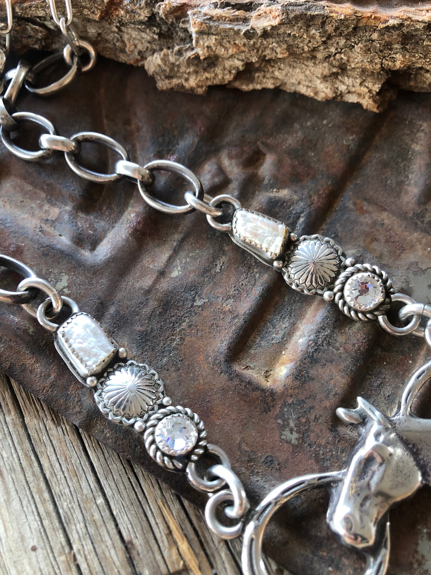 Sterling Silver Horse & Horseshoe Necklace