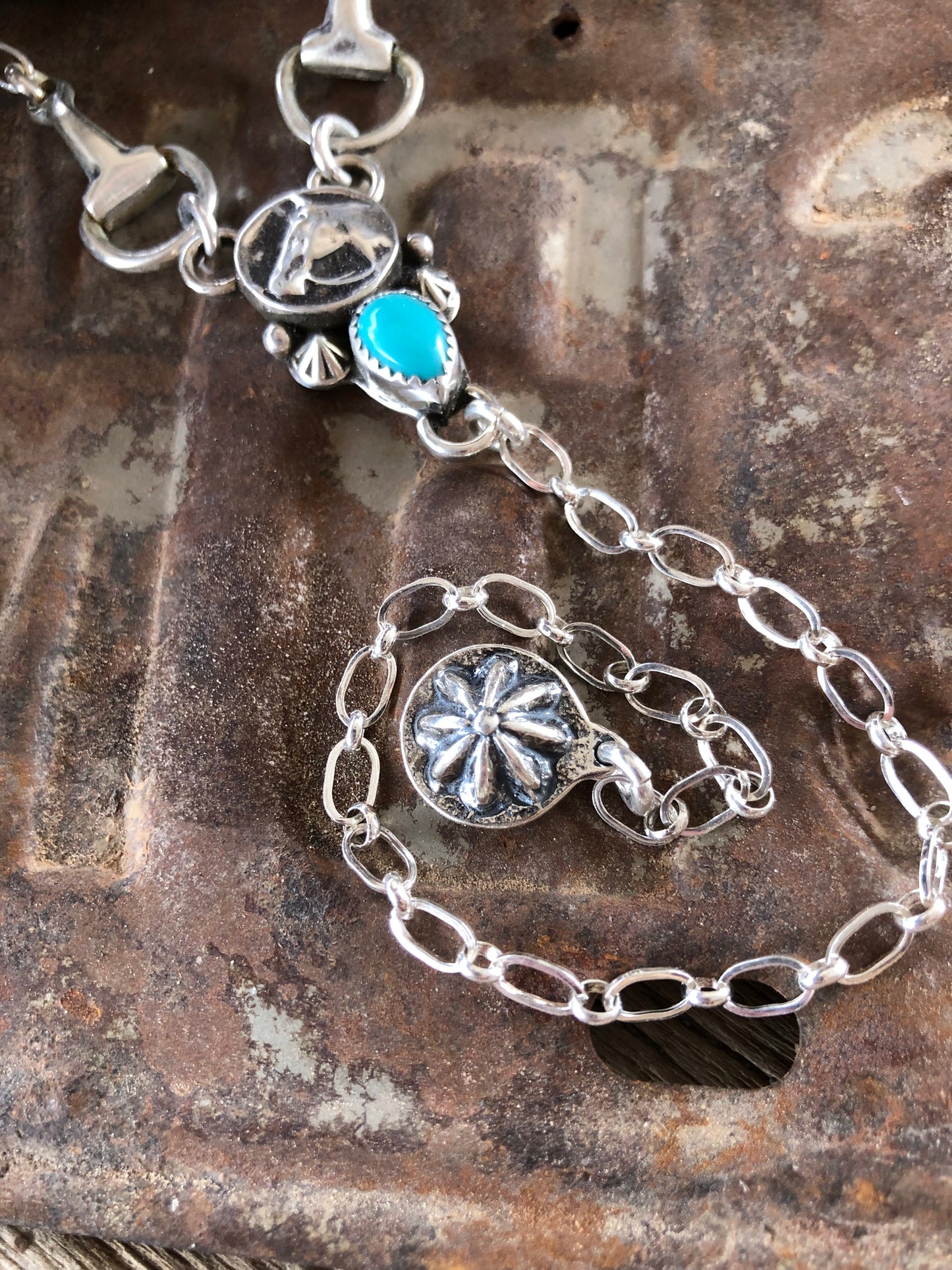 Horse Head/Snaffle Bit Lariat Necklace