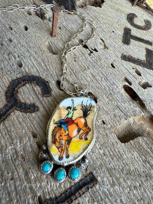 .925 Upcycled China Plate Necklace