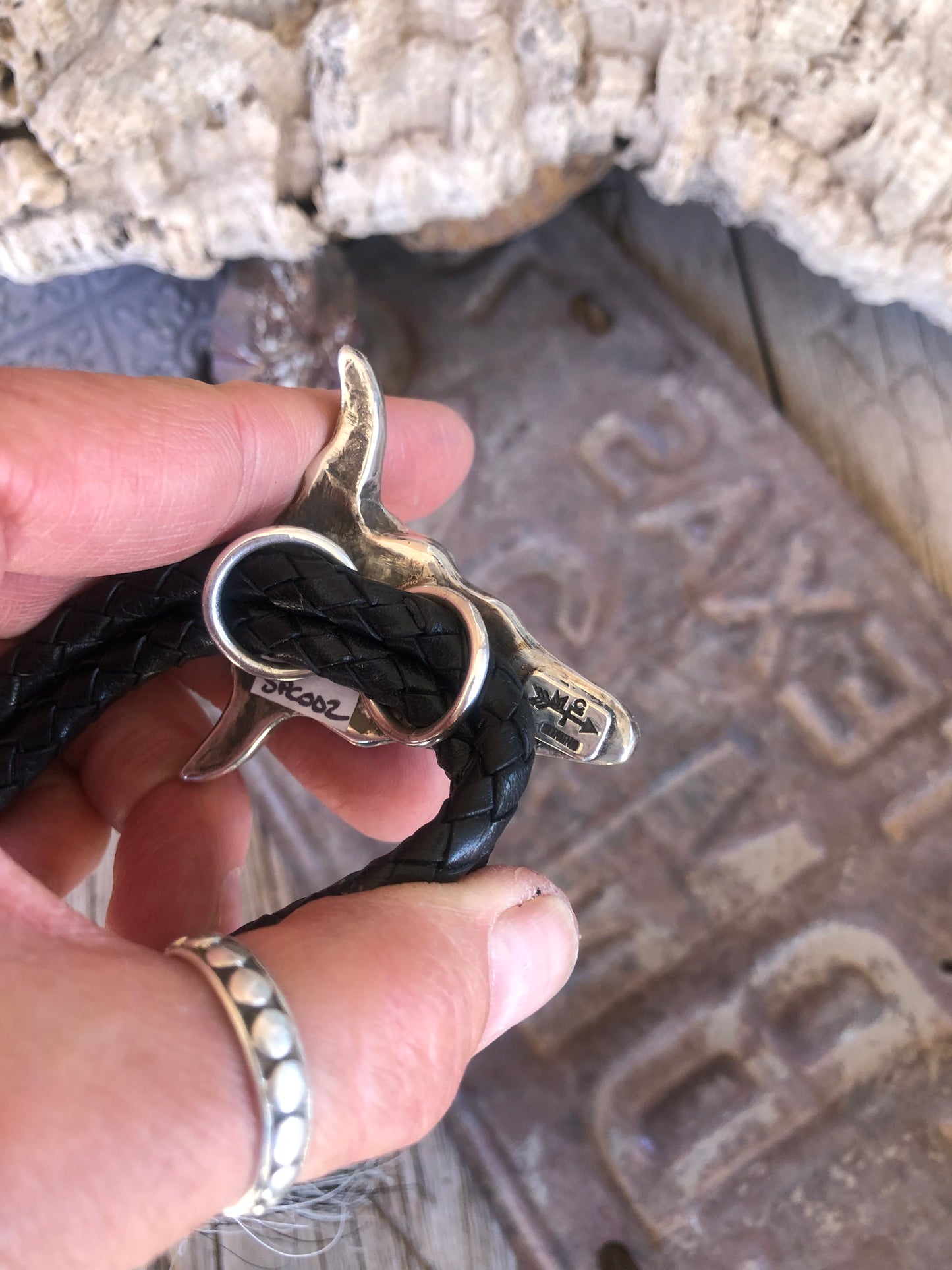 Solid Sterling Steer Bolo