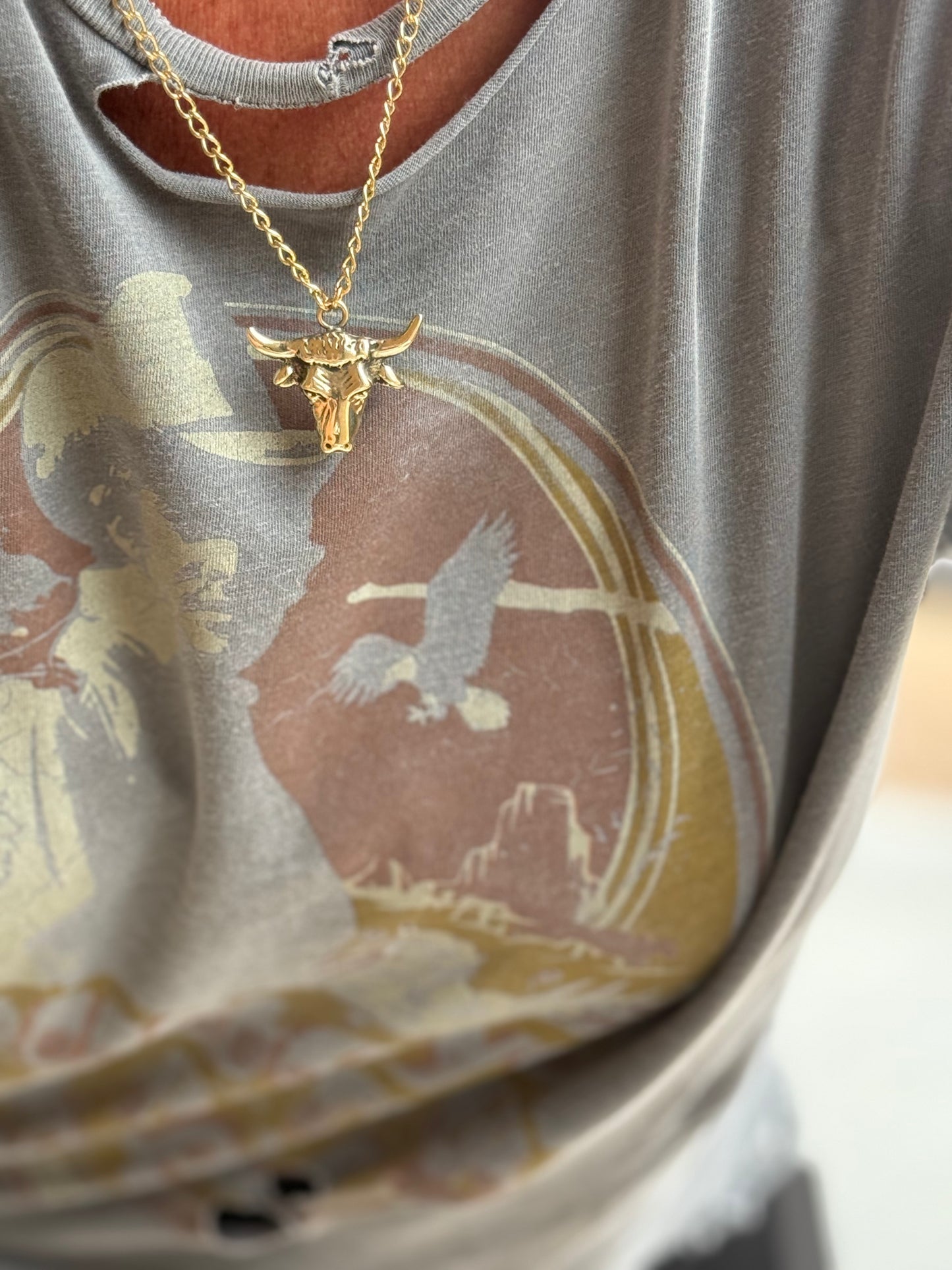 Golden Steer Necklace