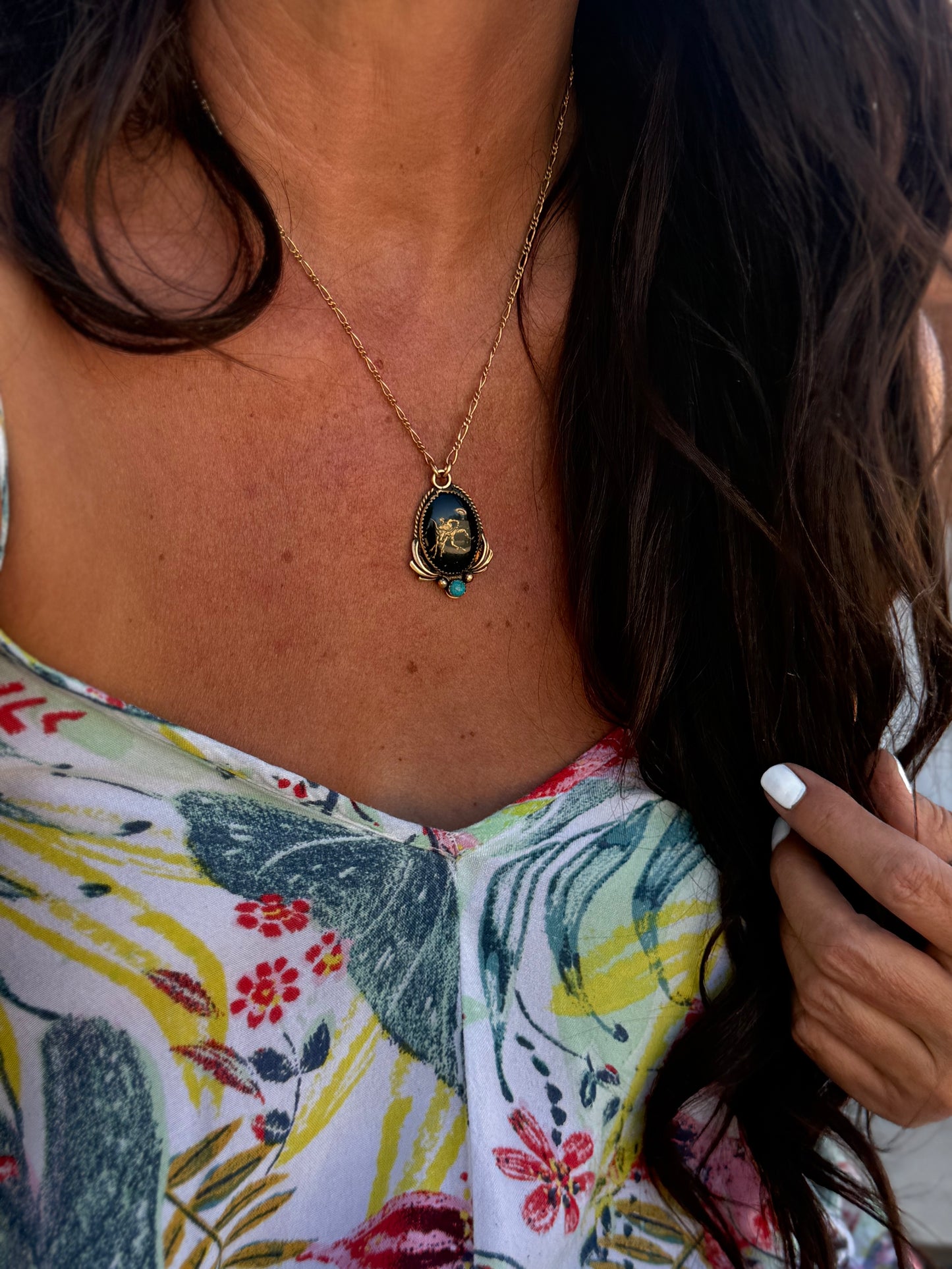 Solid Brass Bull Dog'n Necklace