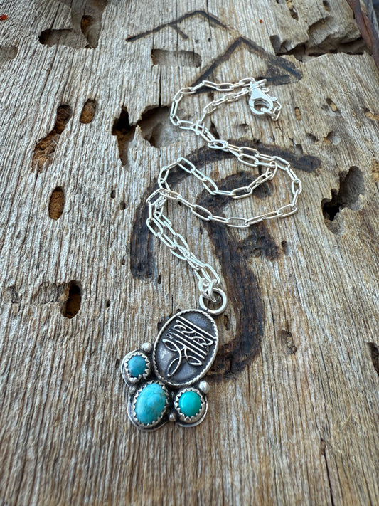 Sterling Boot Stitch Necklace