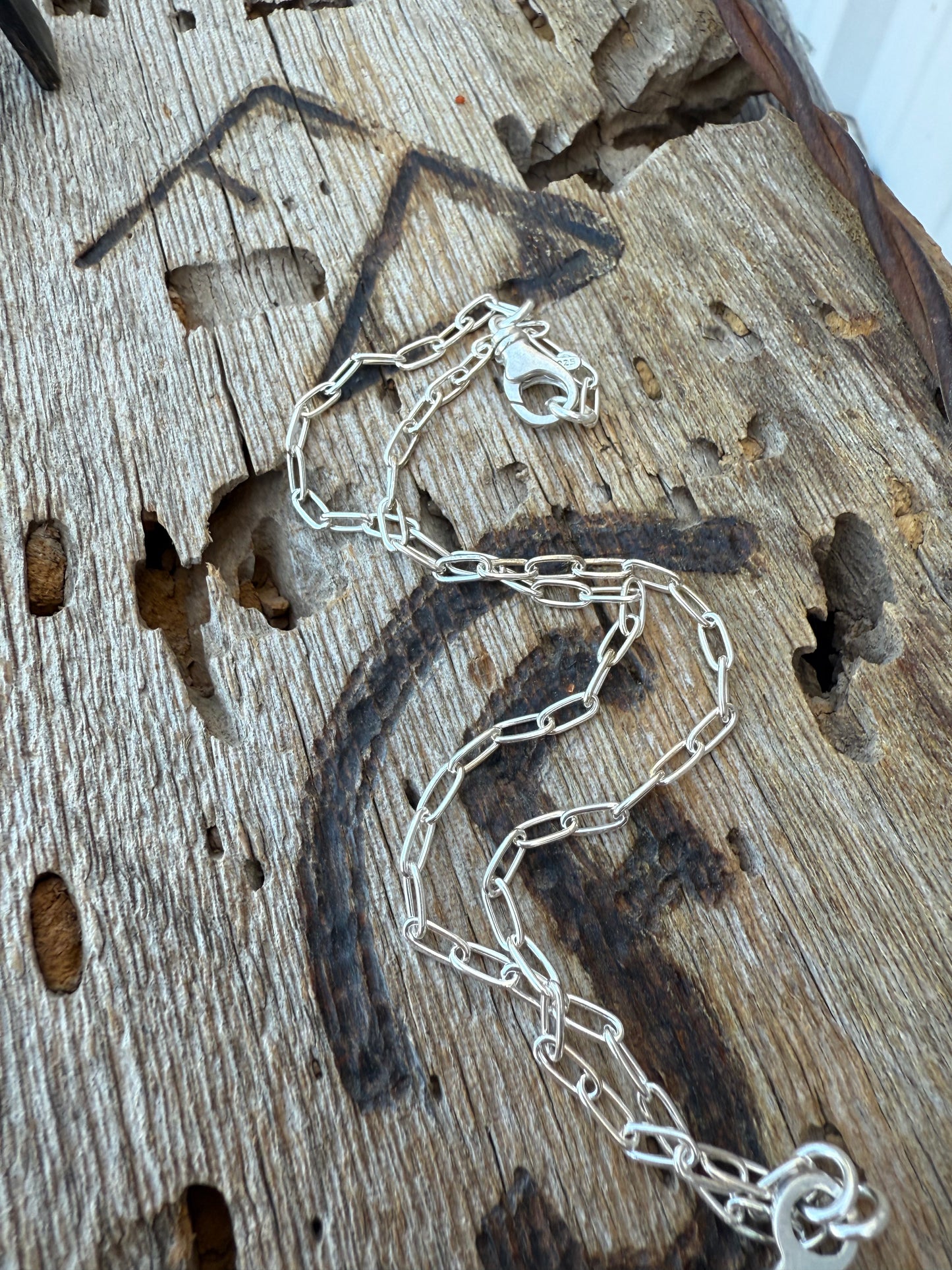 Sterling Boot Stitch Necklace