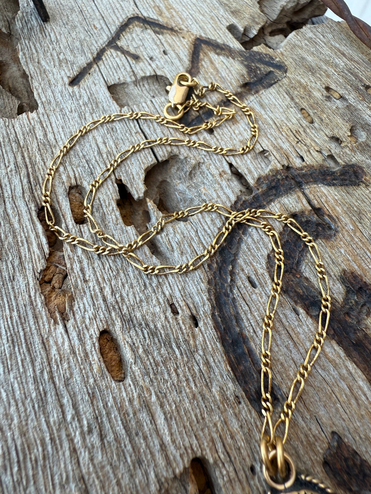 Solid Brass Bull Dog'n Necklace