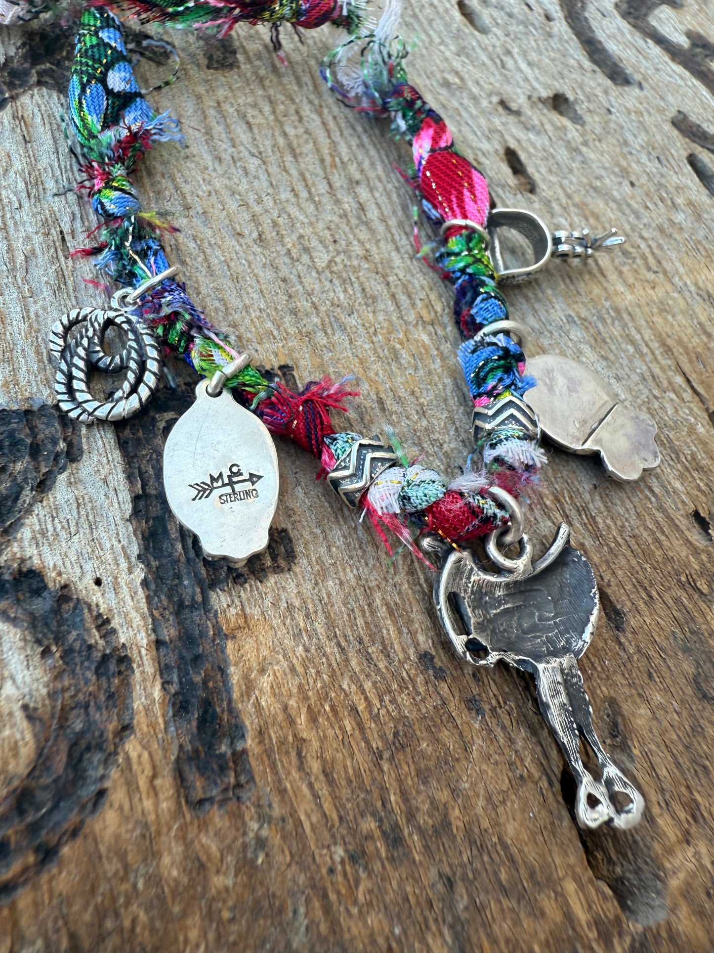 Saddle 5 Charm Bandana Necklace