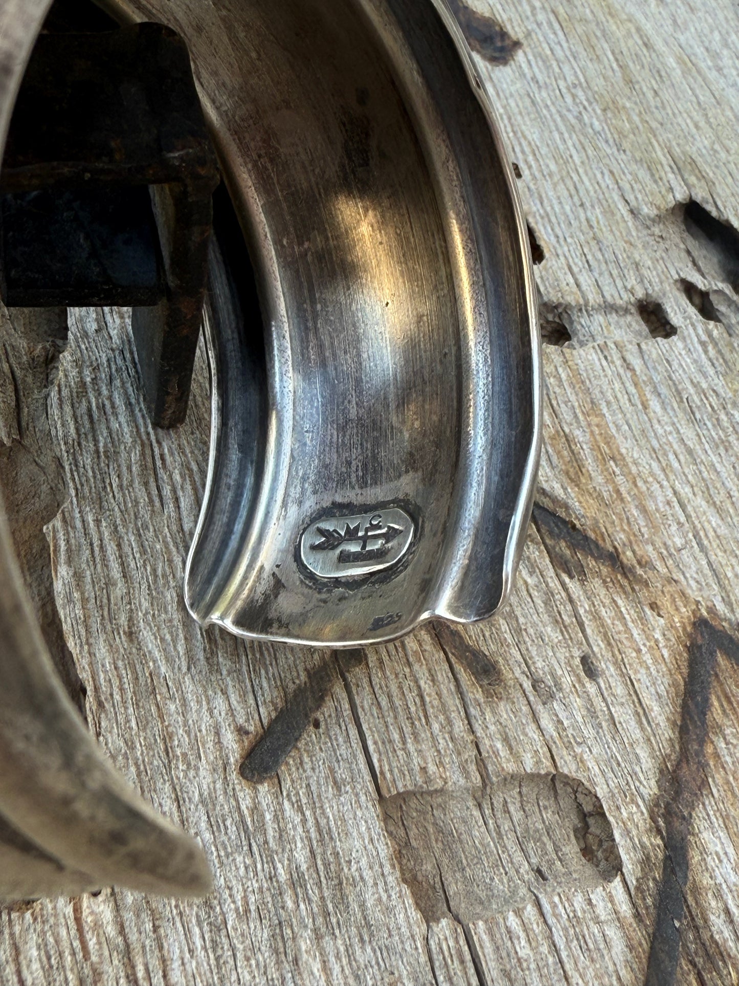 Upcycled Sterling Equestrian Cuff Bracelet