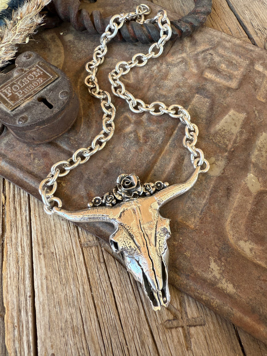 Sterling Longhorn Necklace