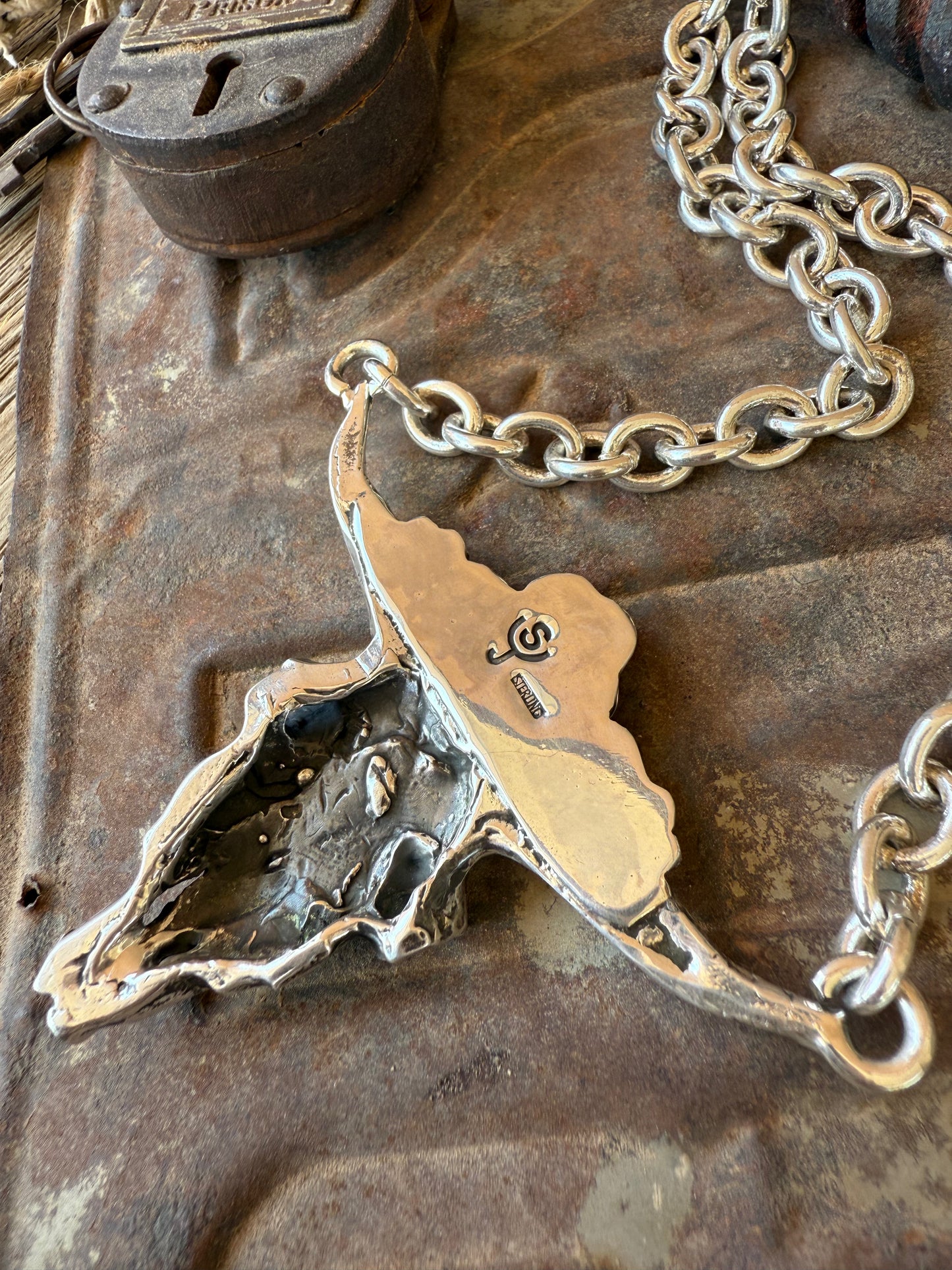 Sterling Longhorn Necklace