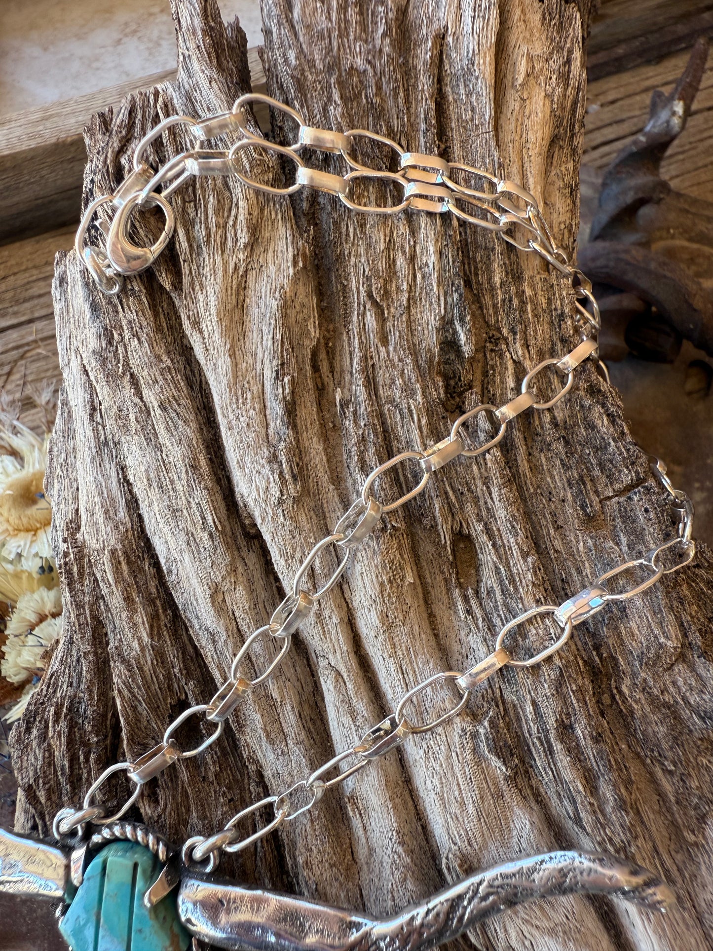 Huge .925 Kingman Longhorn Necklace