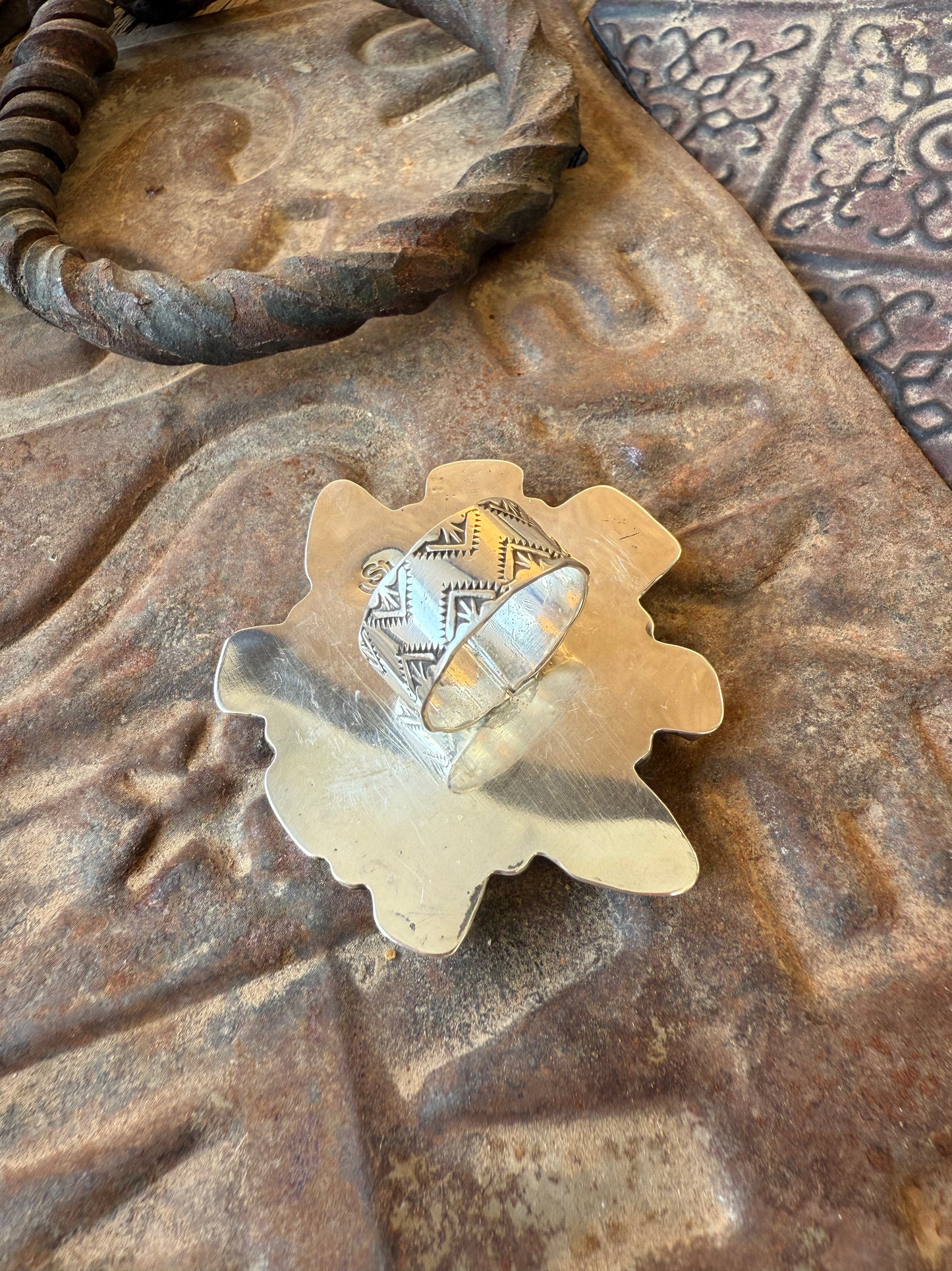 Crow Springs Turquoise Cluster Ring