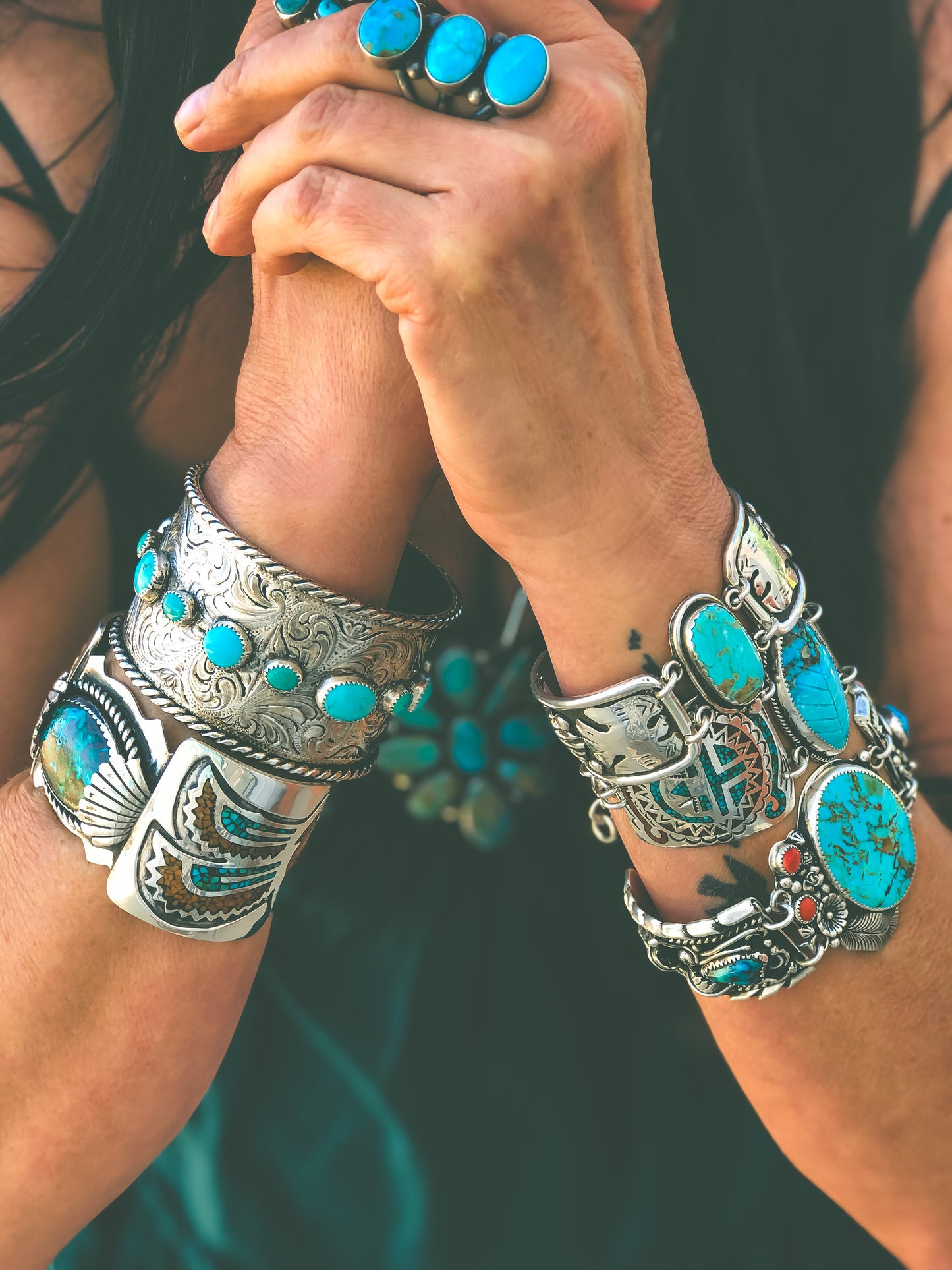 Vtg Kachina Inlay Bracelet
