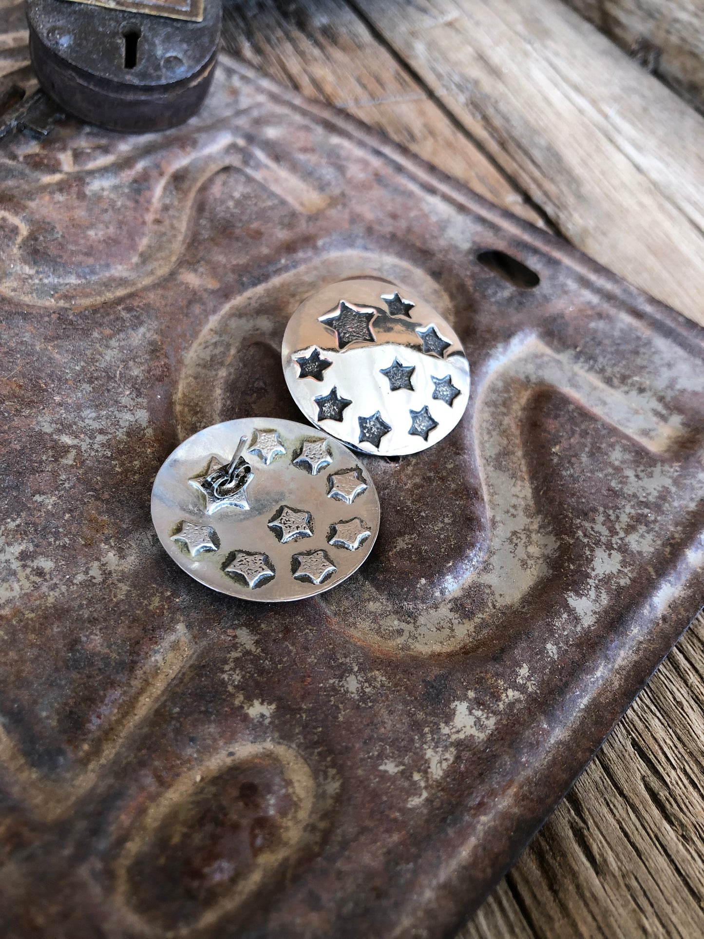 Oversized Star Concho Earrings