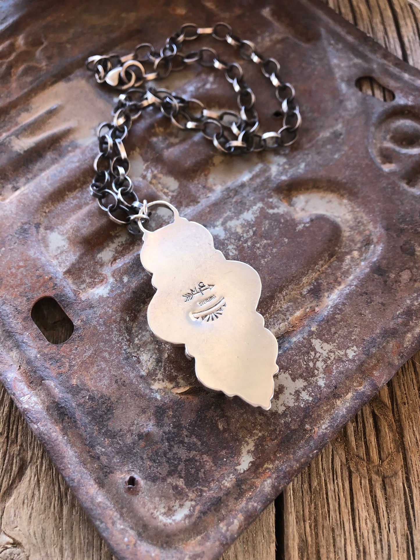 Sterling Silver & AAA Royston Turquoise 3 Stone Necklace**SALE