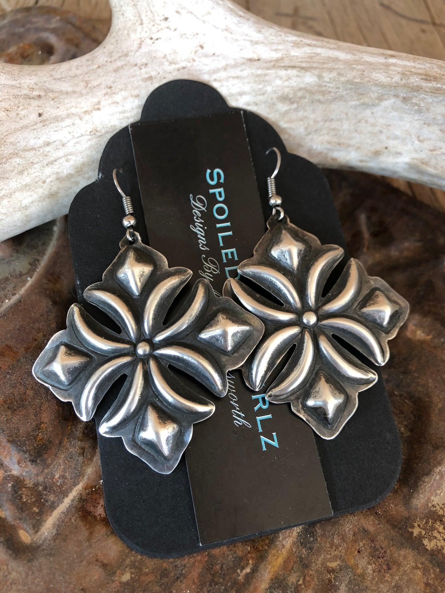 Sterling Silver Repoussé Earrings