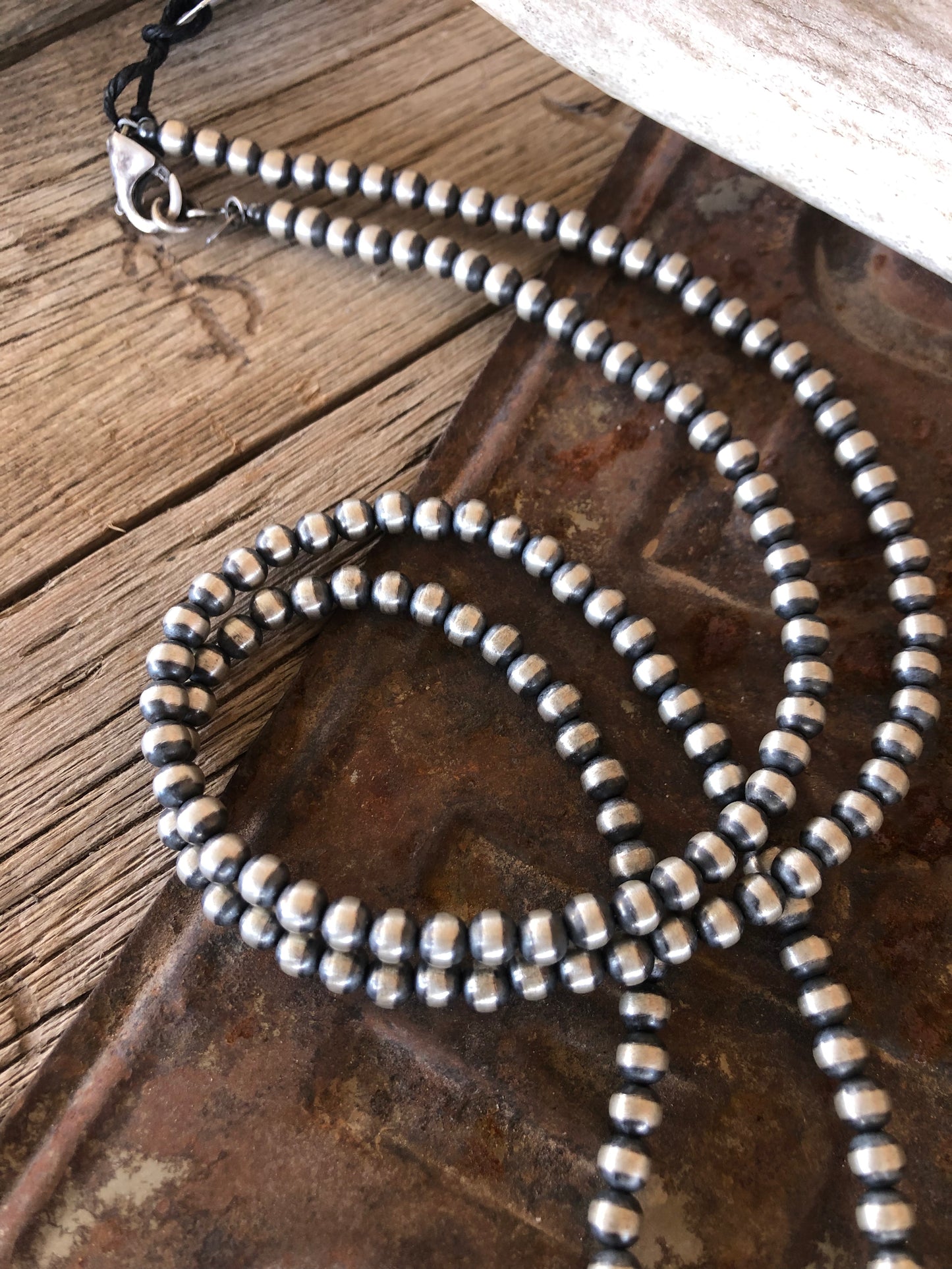 Sterling Steer & Cactus Flower Tufa Cast Naja Necklace**SALE