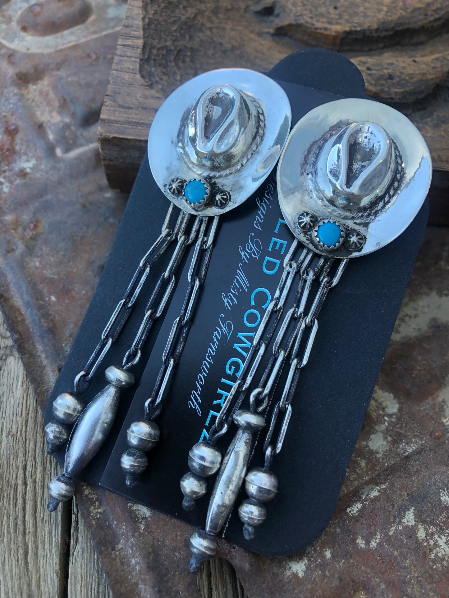 Cowboy Hat Dangle Earrings